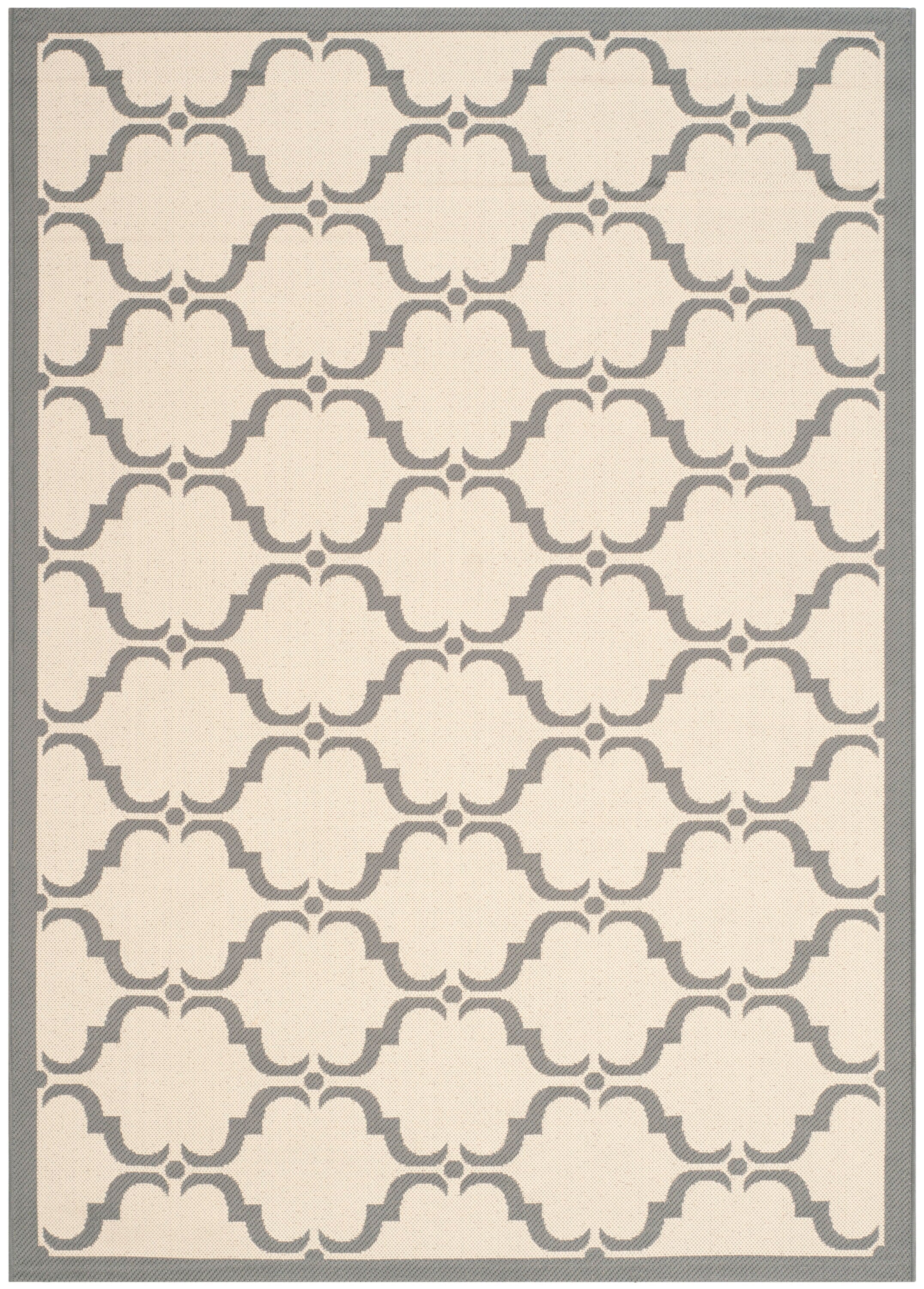 Safavieh Courtyard Aldo 5 x 8 Beige/Anthracite Indoor/Outdoor Trellis Coastal Area Rug - Image 2