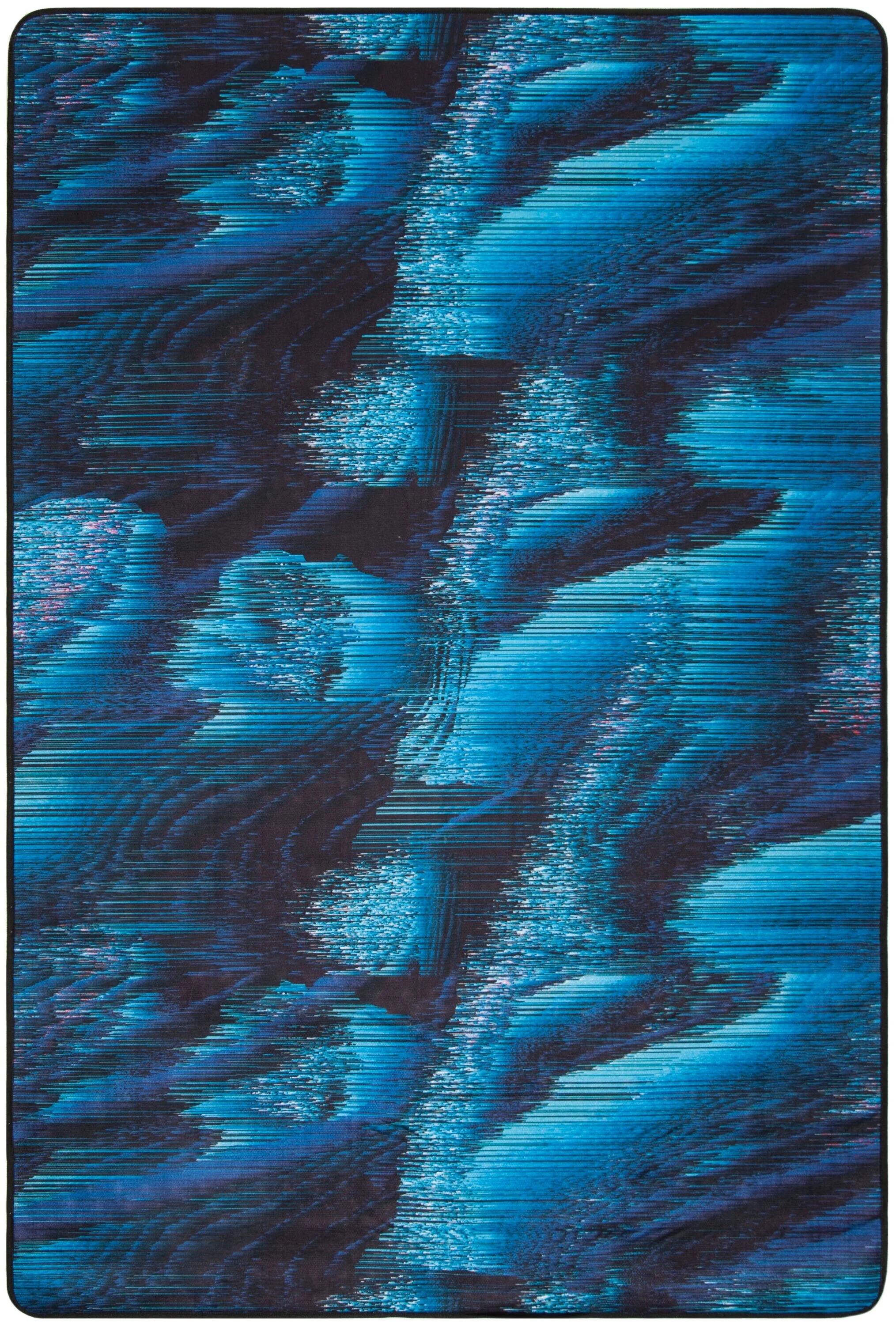 Safavieh Daytona 5 x 8 Black/Turquoise Indoor Abstract Area Rug - Image 2