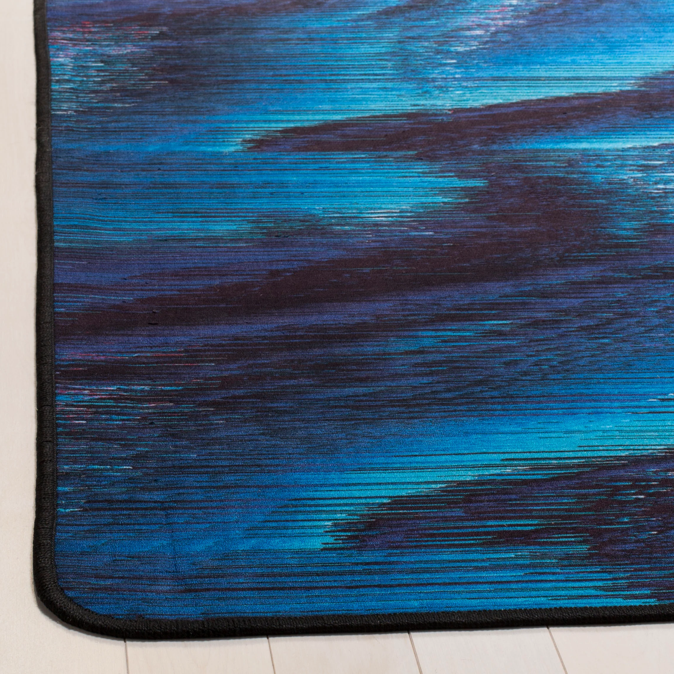 Safavieh Daytona 5 x 8 Black/Turquoise Indoor Abstract Area Rug - Image 3