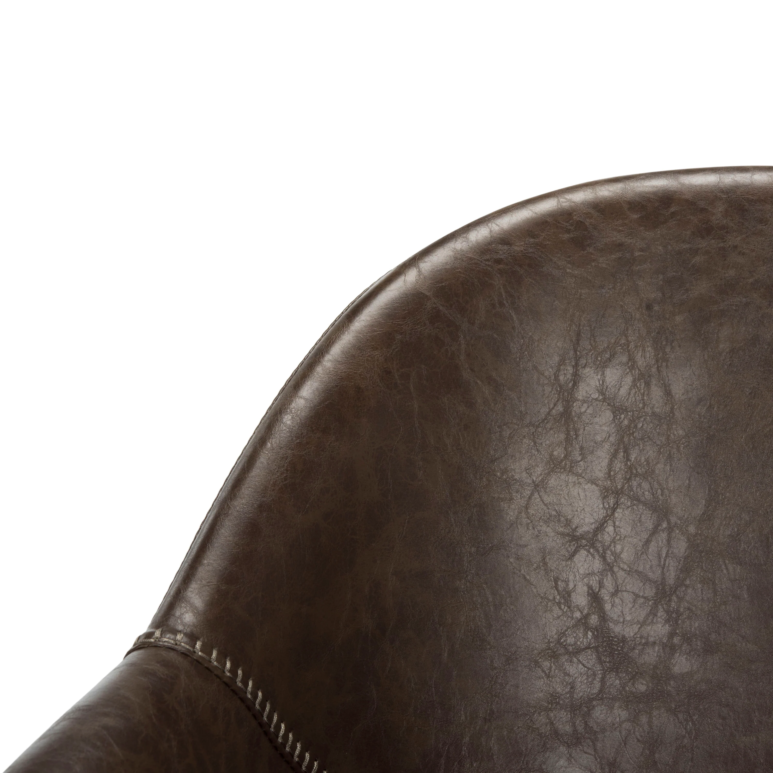 Safavieh Dublin Contemporary Faux Leather Upholstered Arm Chair, Set of 2, Dark Brown/Black (Wood Frame) - Image 7