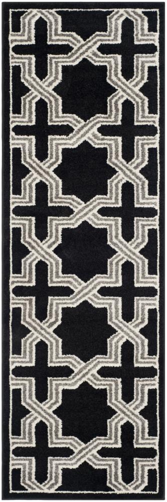 Safavieh Eden 2 x 7 Anthracite/Gray Indoor/Outdoor Geometric Runner