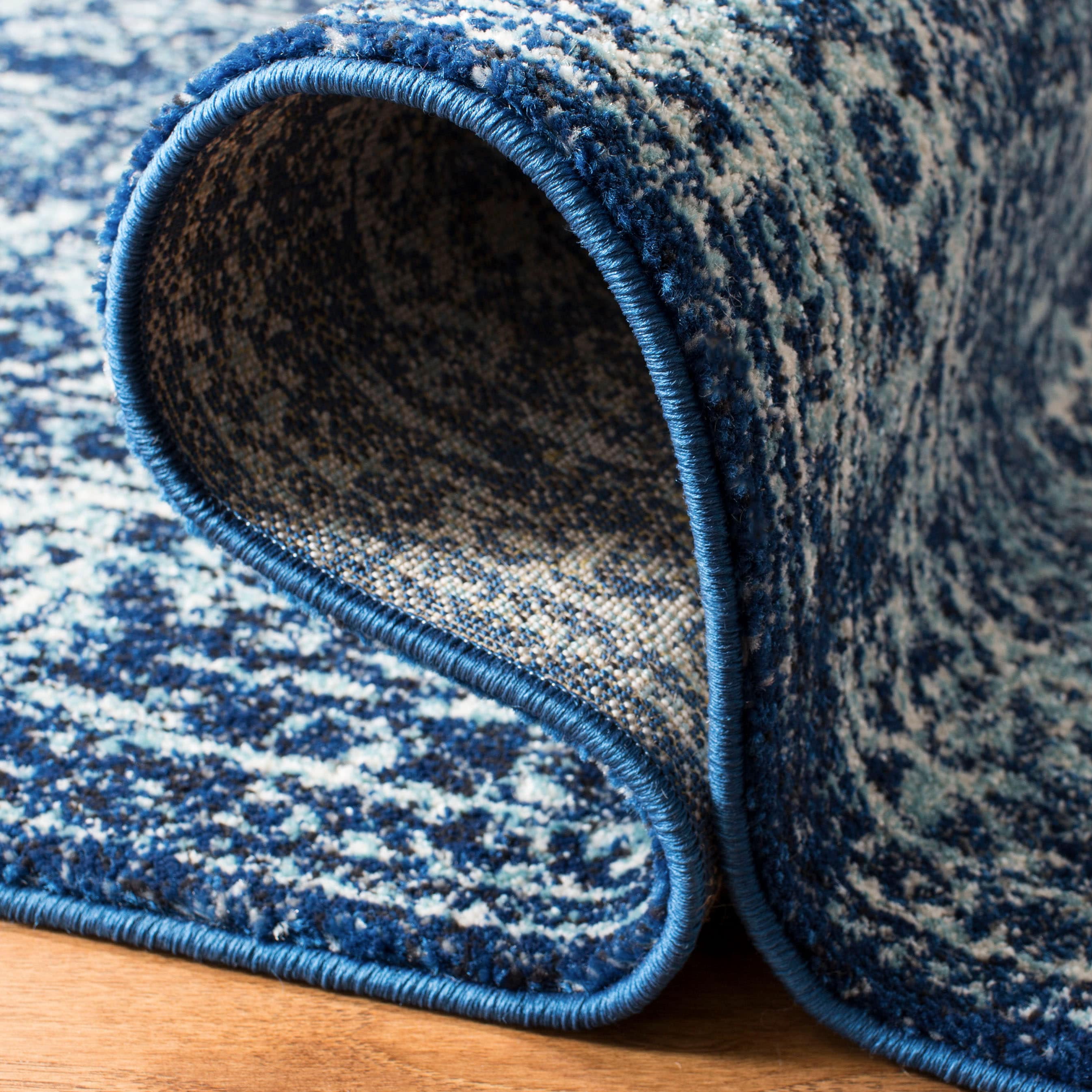 Safavieh Evoke Isla 2 x 5 ft Navy/Ivory Indoor Distressed/Overdyed Vintage Runner Rug - Image 6