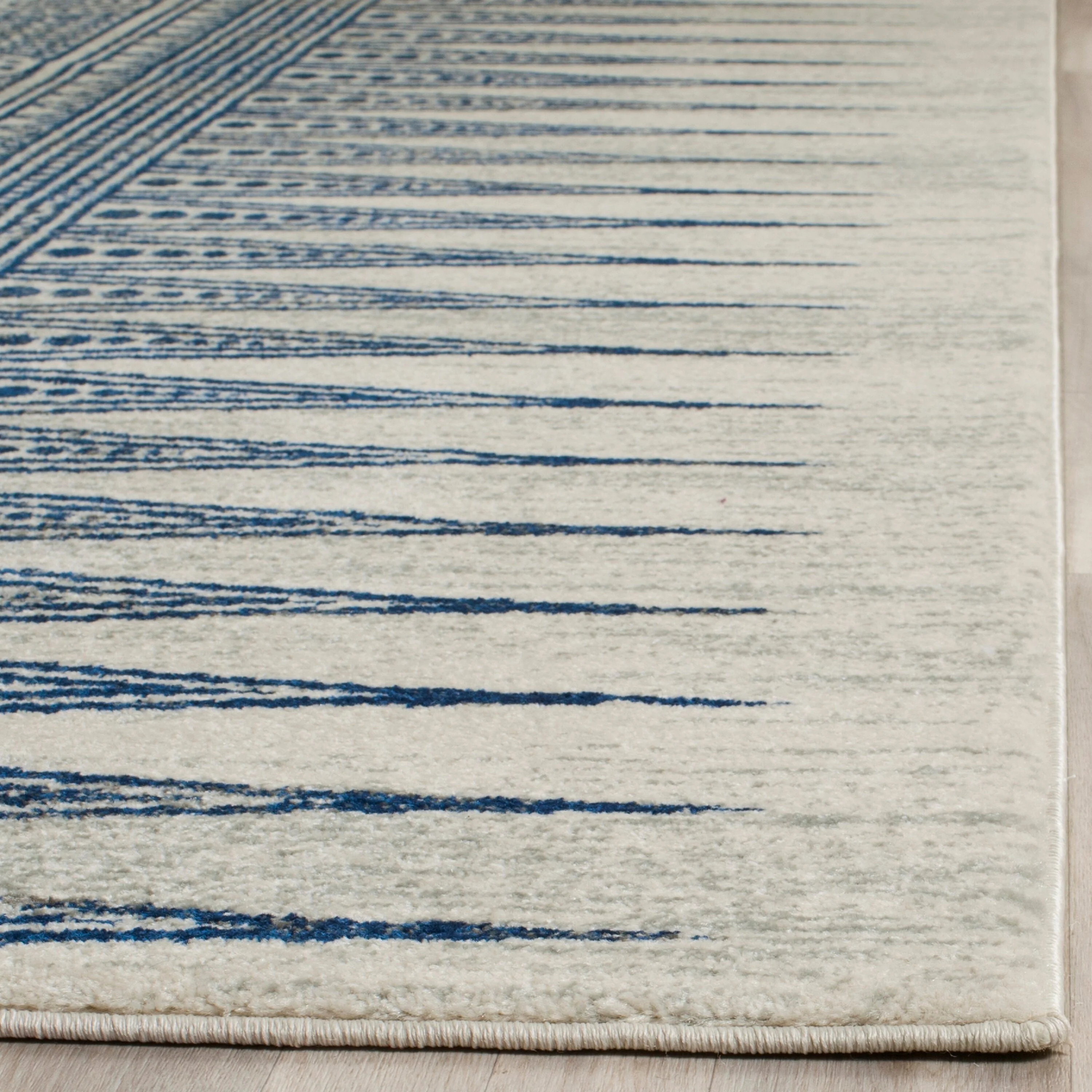 Safavieh Evoke Layla 2 x 7 Ivory/Blue Indoor Abstract Bohemian/Eclectic Runner - Image 3