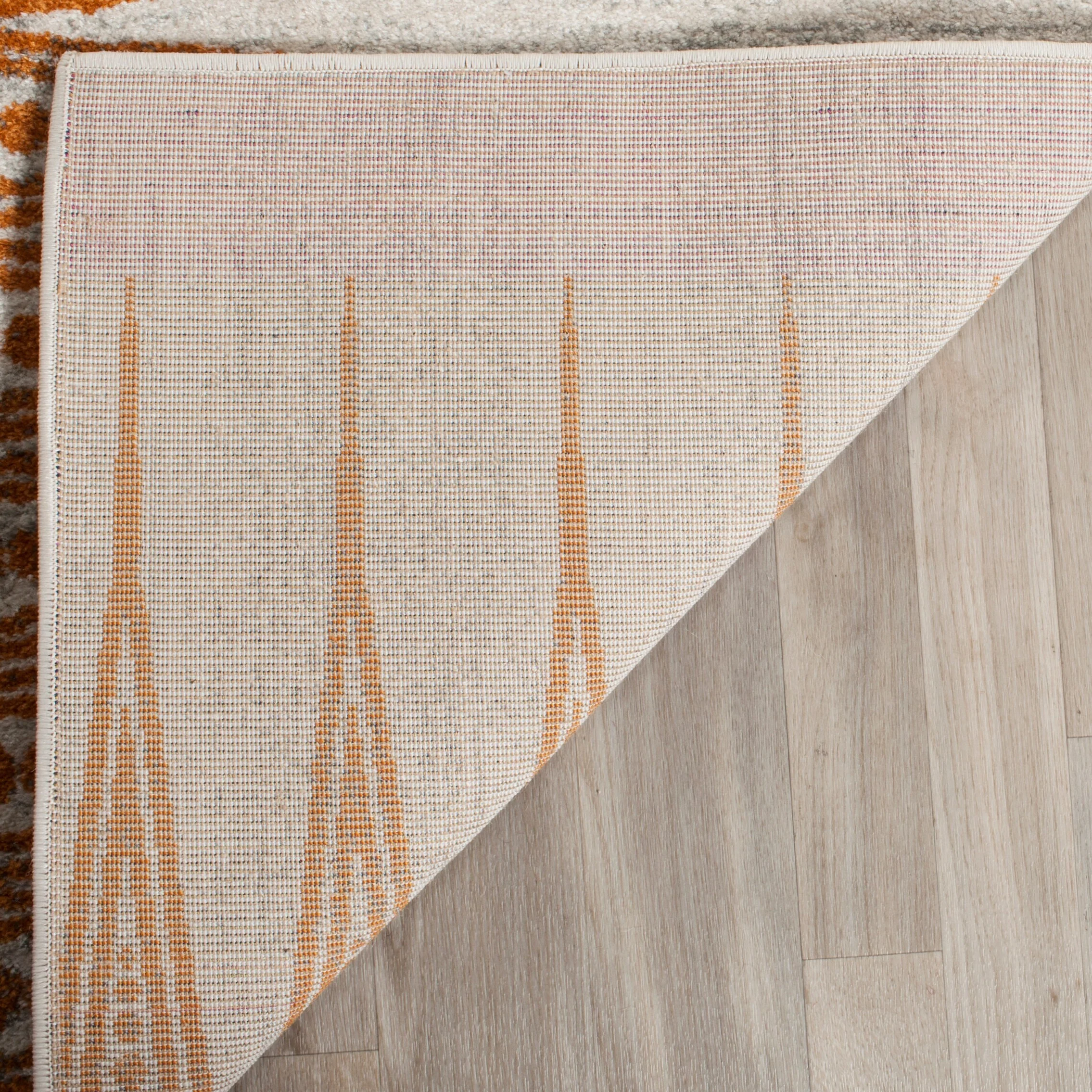 Safavieh Evoke Layla 2 x 7 Ivory/Orange Indoor Abstract Bohemian/Eclectic Runner - Image 4