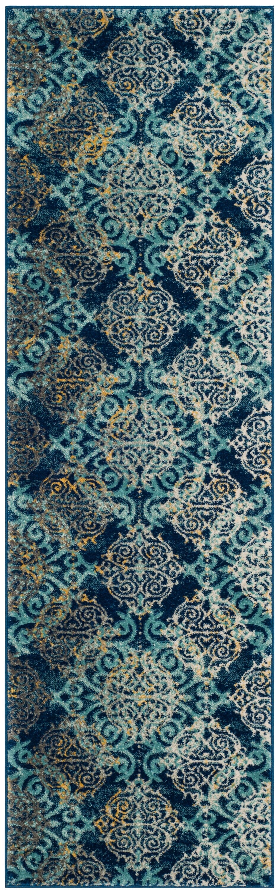 Safavieh Evoke Rigby Royal/Light Blue Indoor Runner Rug, 2-ft-2-in x 7-ft - Image 2