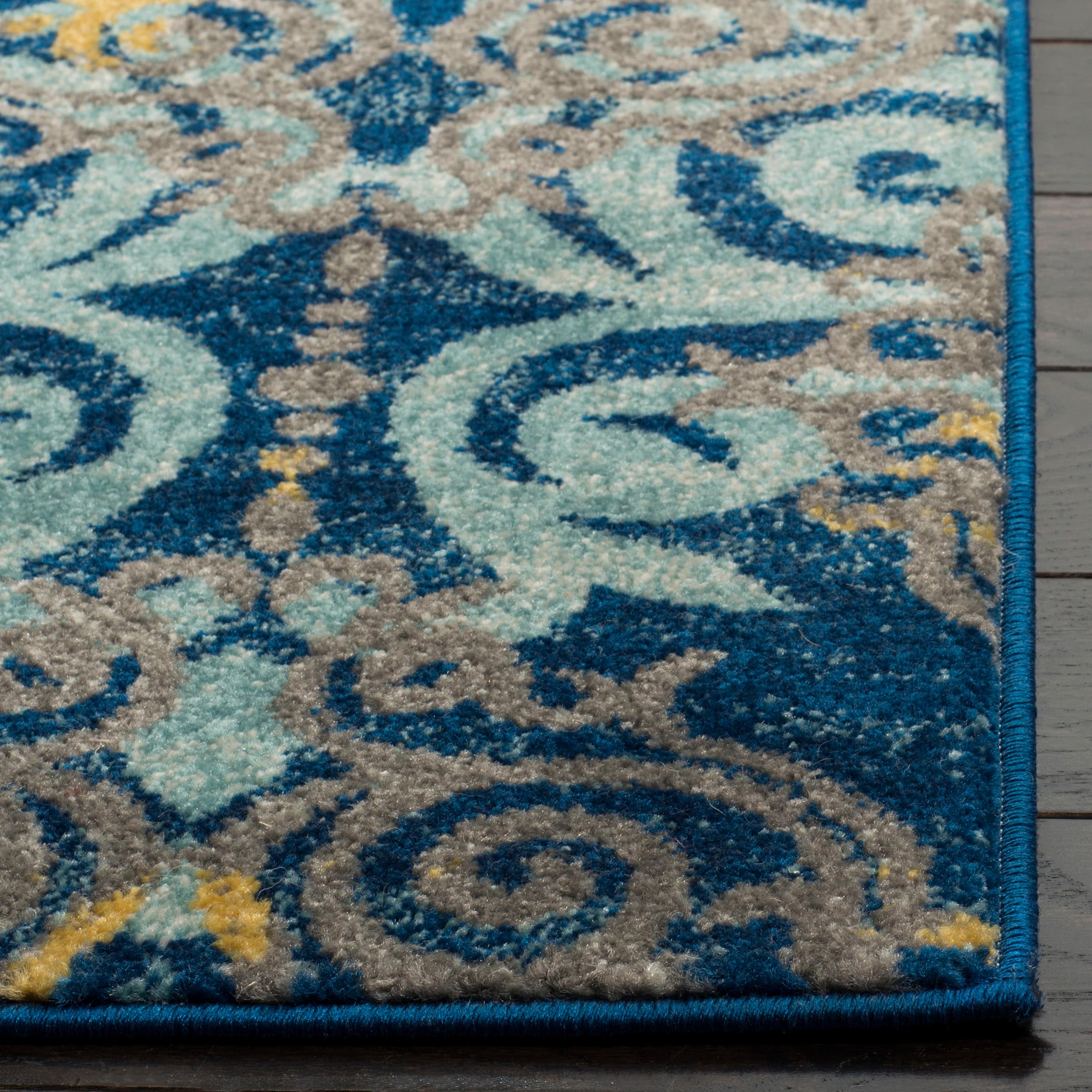 Safavieh Evoke Rigby Royal/Light Blue Indoor Runner Rug, 2-ft-2-in x 7-ft - Image 3