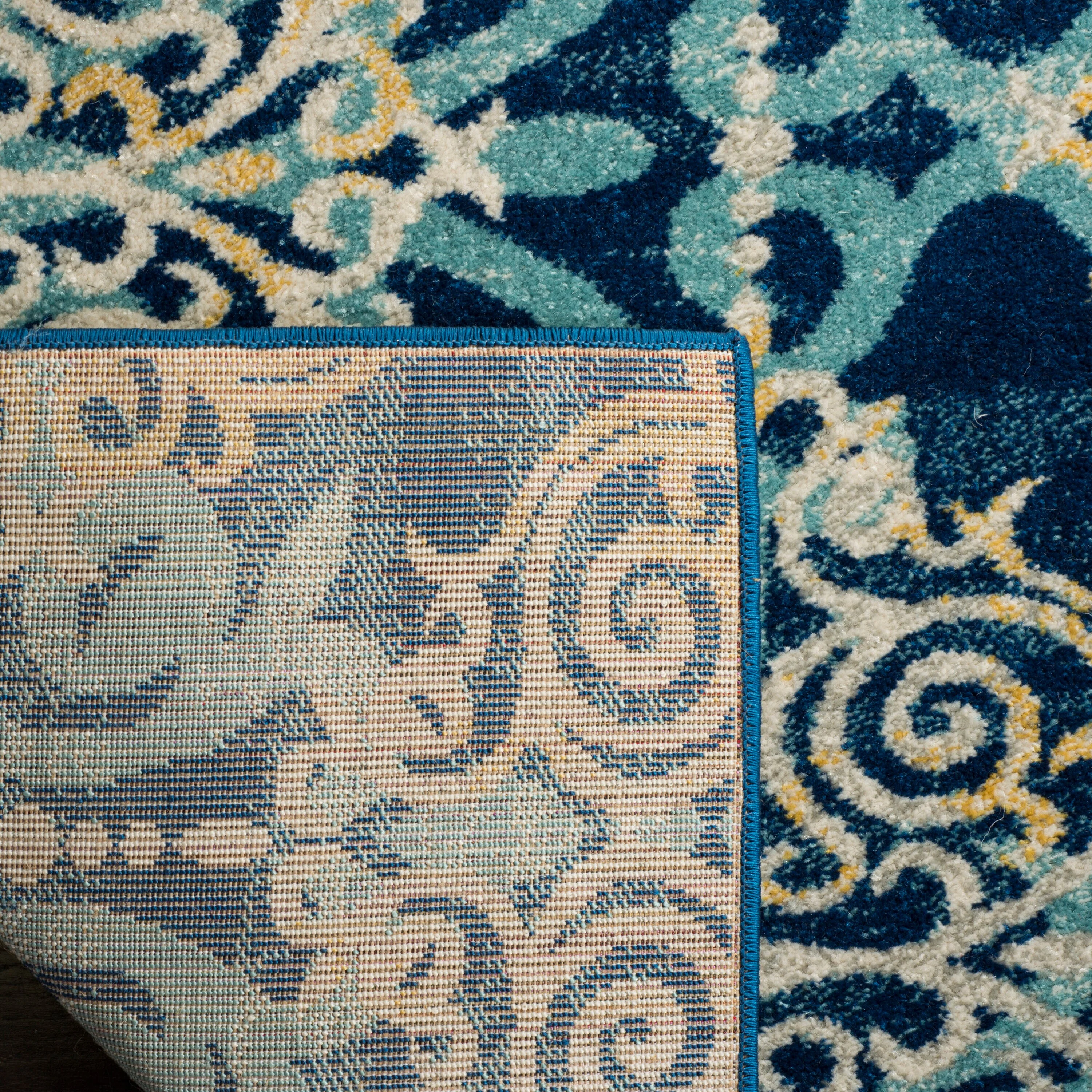 Safavieh Evoke Rigby Royal/Light Blue Indoor Runner Rug, 2-ft-2-in x 7-ft - Image 4