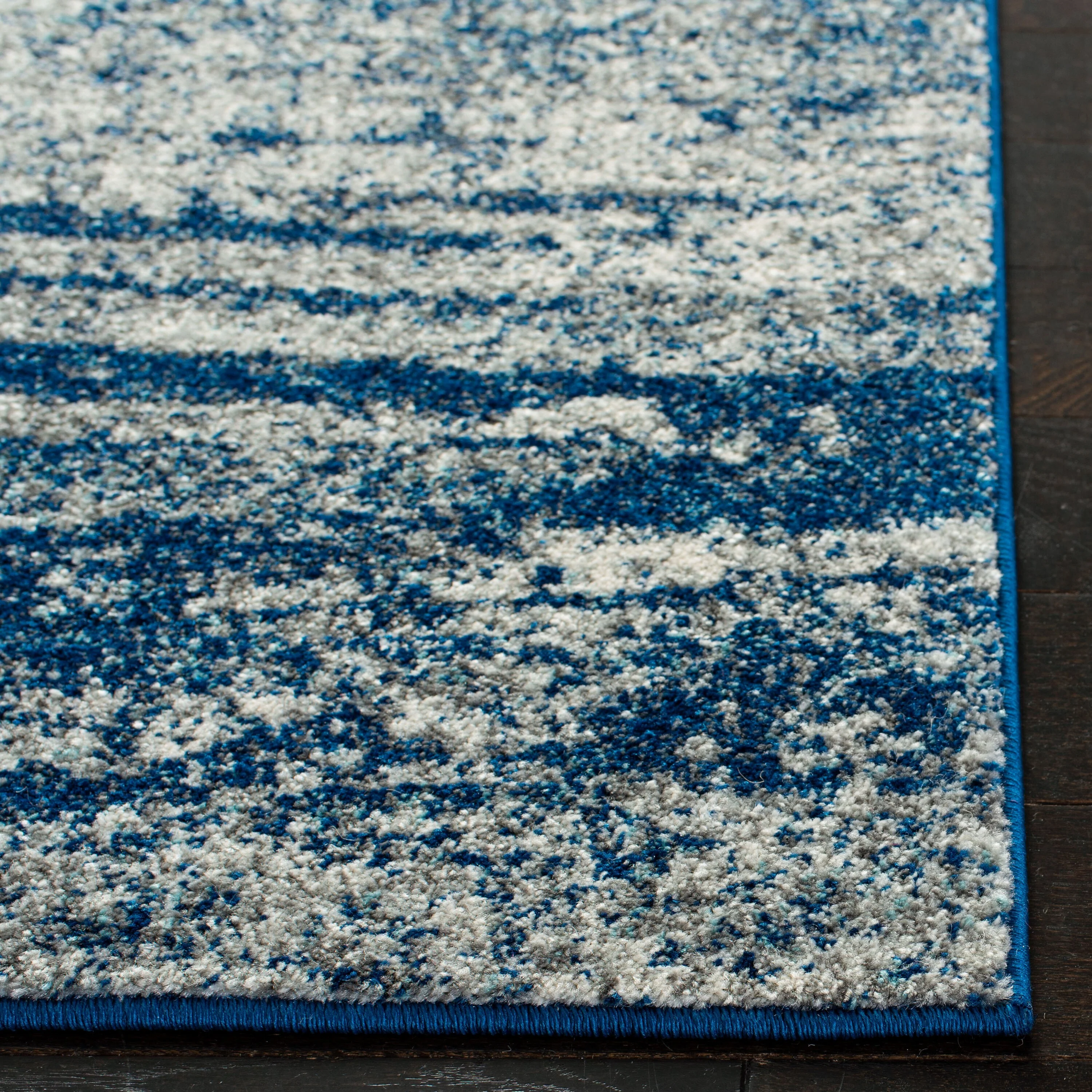 Safavieh Evoke Sorente 2 x 9 Navy/Ivory Indoor Abstract Industrial Runner - Image 3