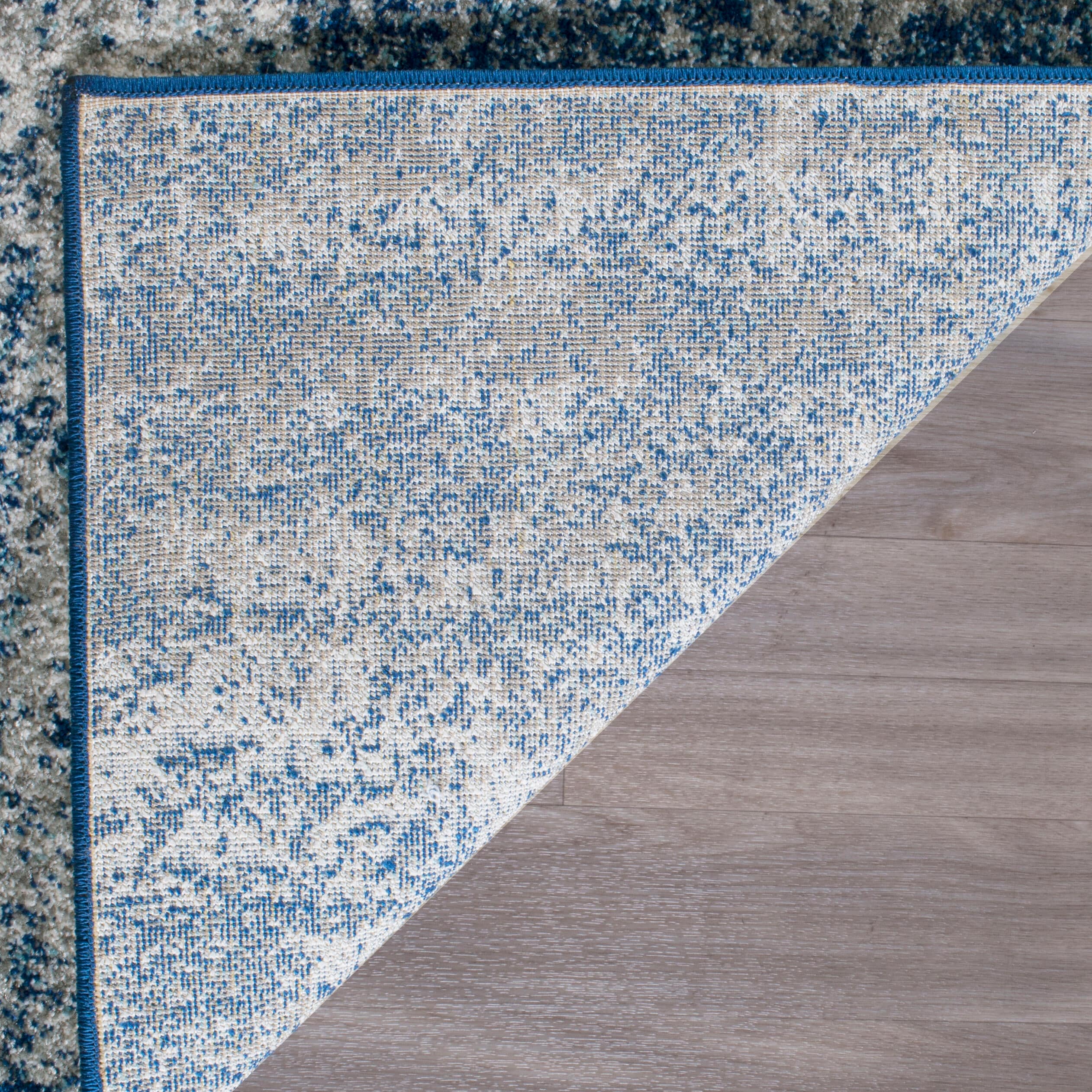 Safavieh Evoke Sorente 2 x 9 Navy/Ivory Indoor Abstract Industrial Runner - Image 6