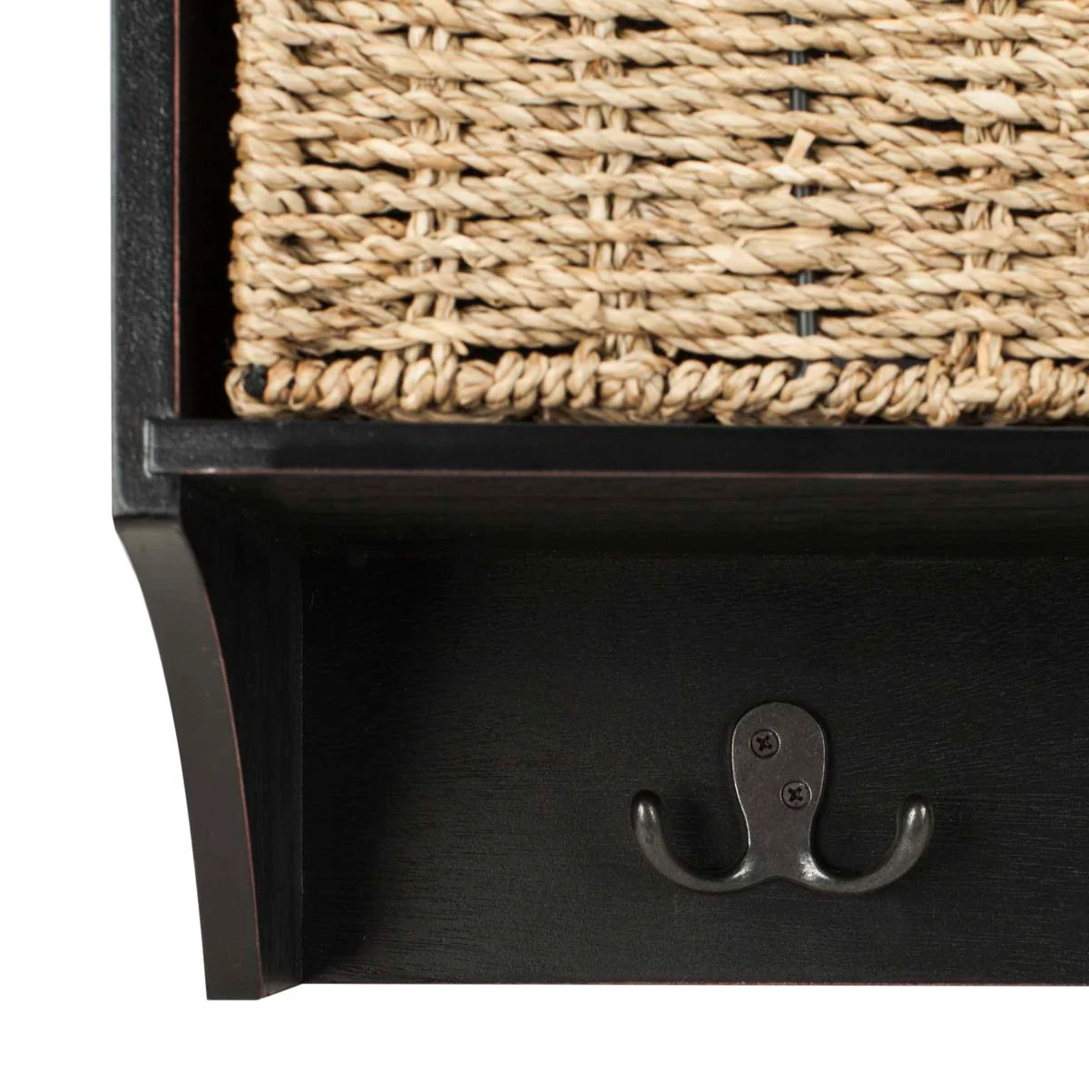 Safavieh Finley Hanging 3 Basket Wall Rack (Black) - 28" x 7.8" x 12" - Image 4