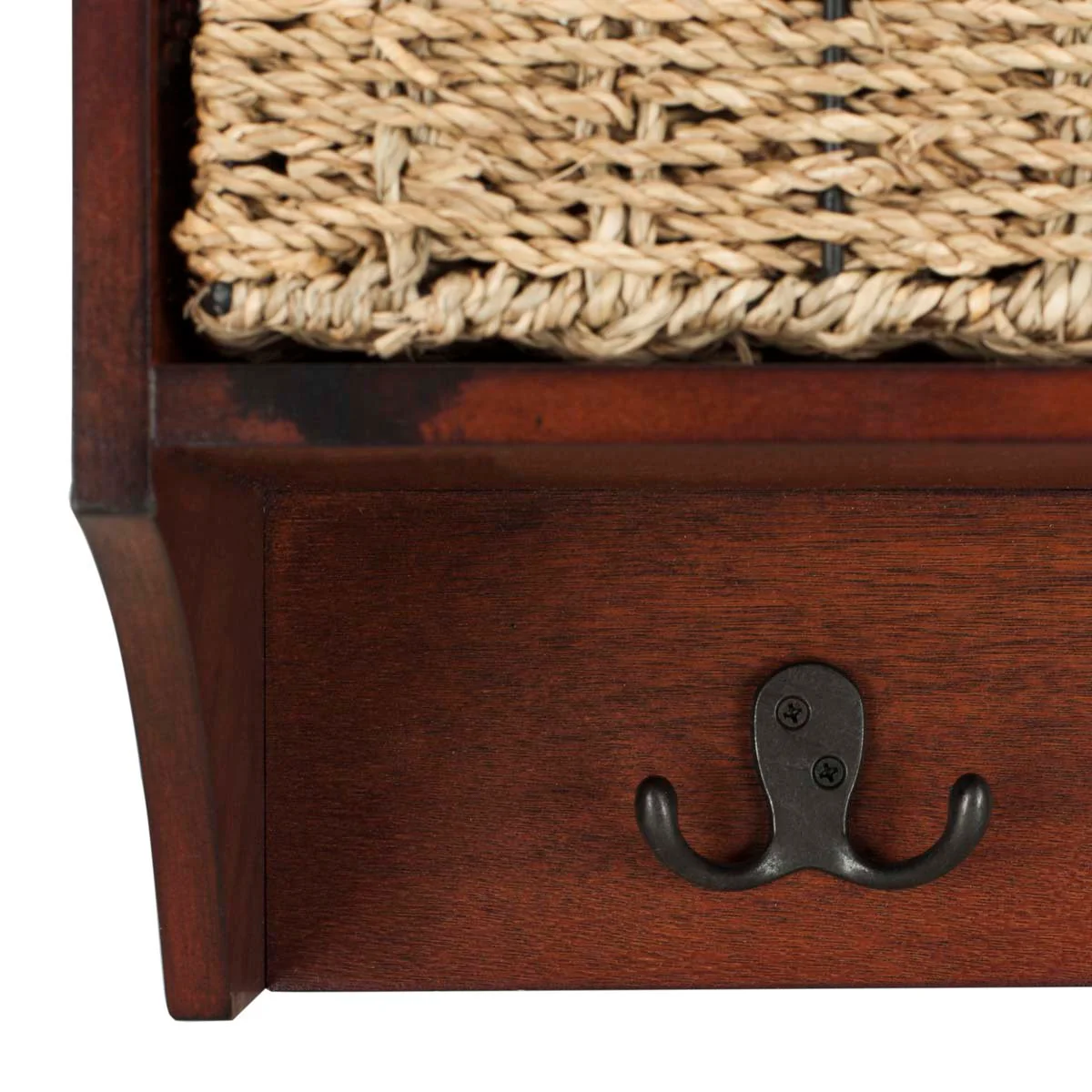 Safavieh Finley Hanging 3 Basket Wall Rack (Cherry, 28" x 7.8" x 12") - Image 4