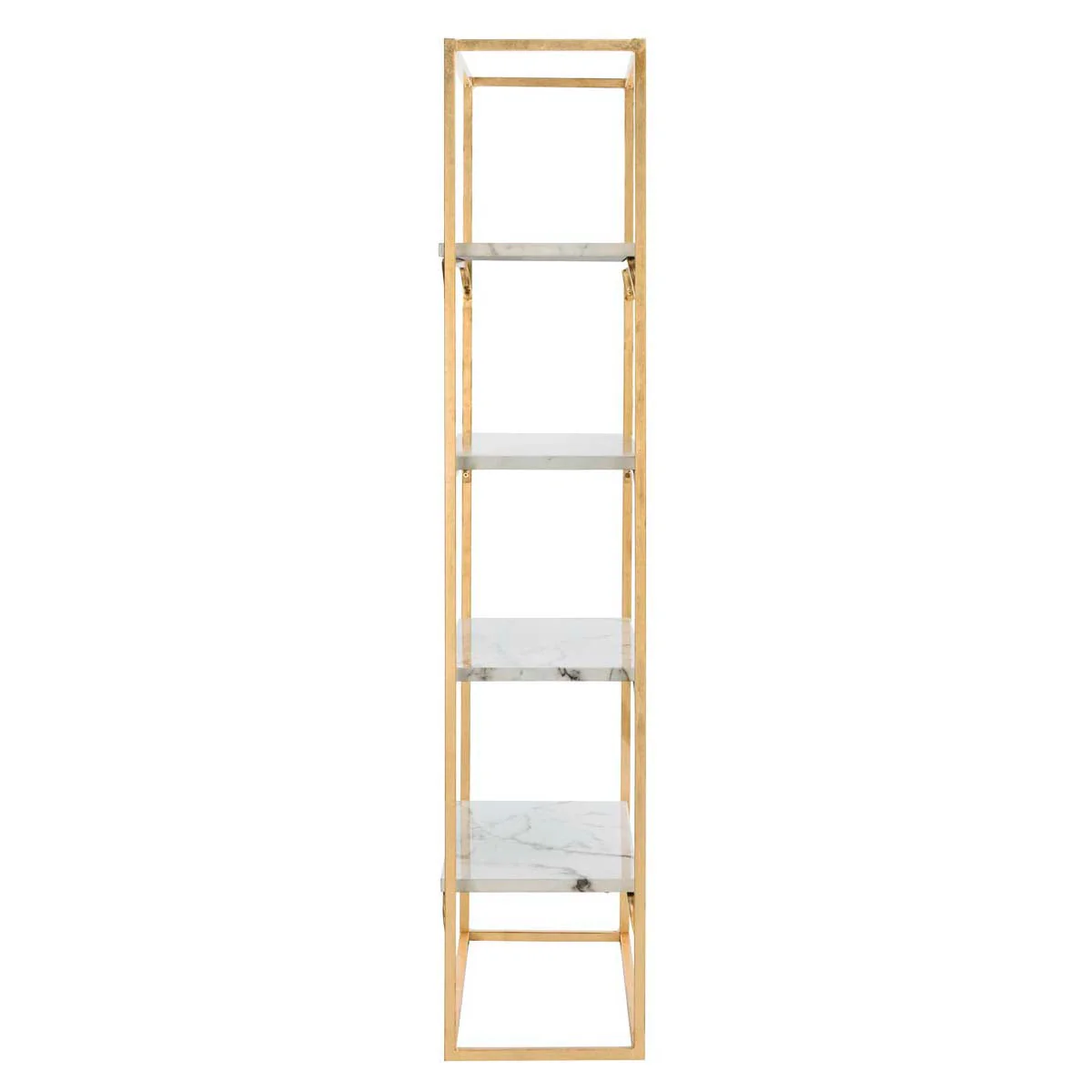 Safavieh Fiora Gold/White Metal Etagere, 4-Tier, 30 x 14 x 72 in - Image 3