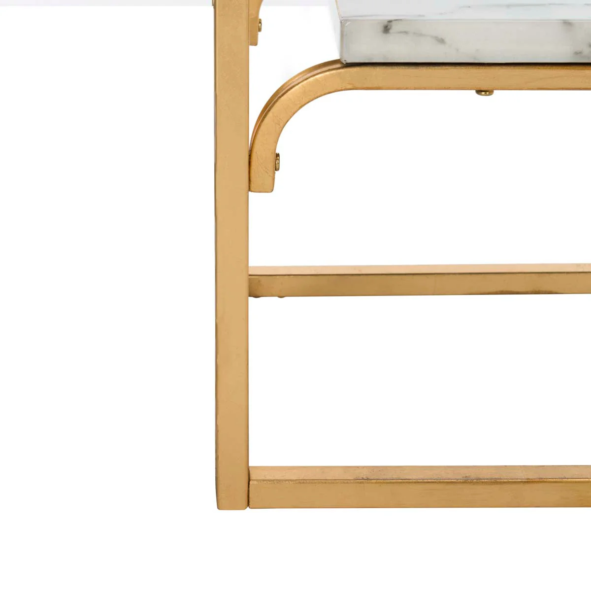 Safavieh Fiora Gold/White Metal Etagere, 4-Tier, 30 x 14 x 72 in - Image 5