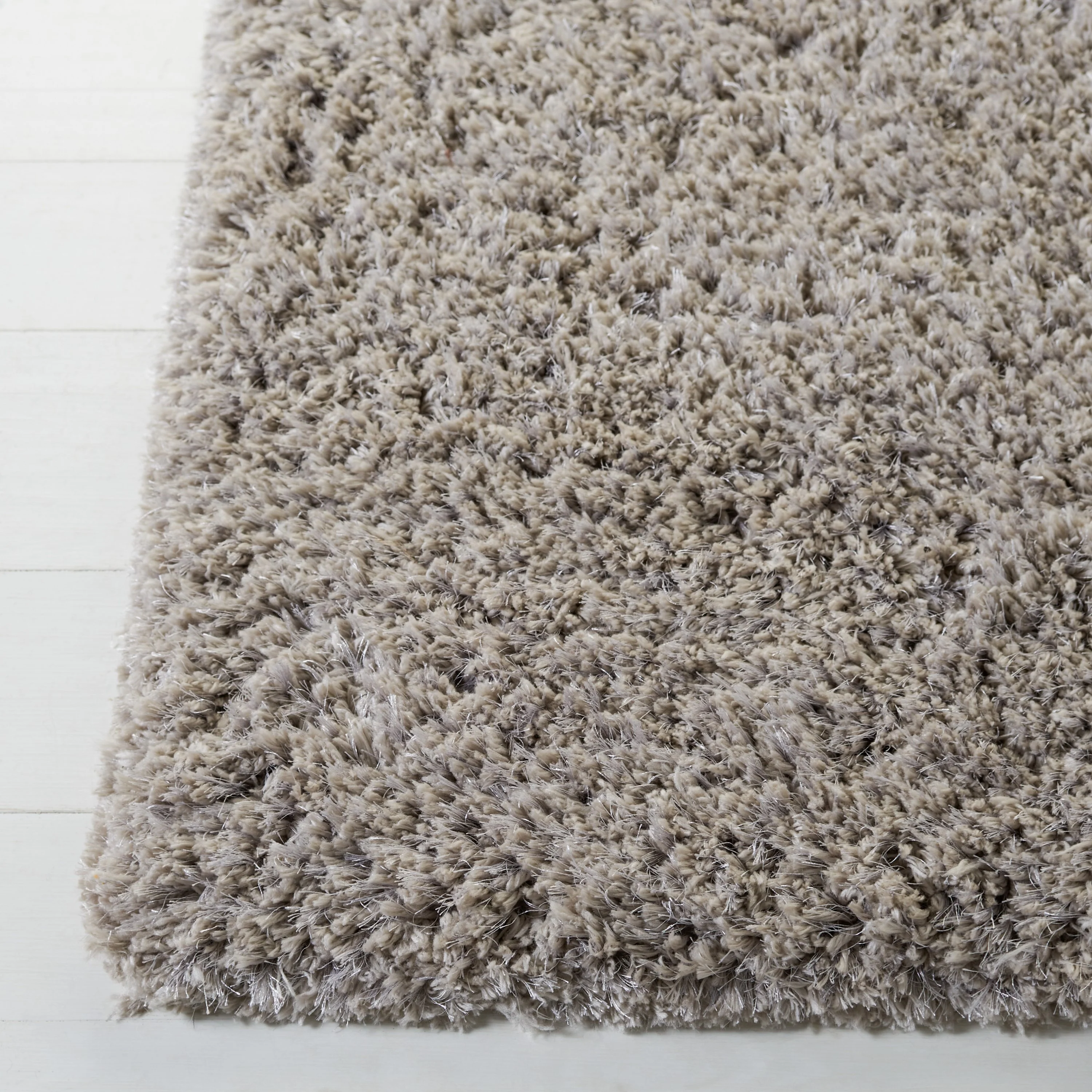 Safavieh Florence Shag Area Rug, 4 x 6, Silver, Handcrafted Indoor - Image 3