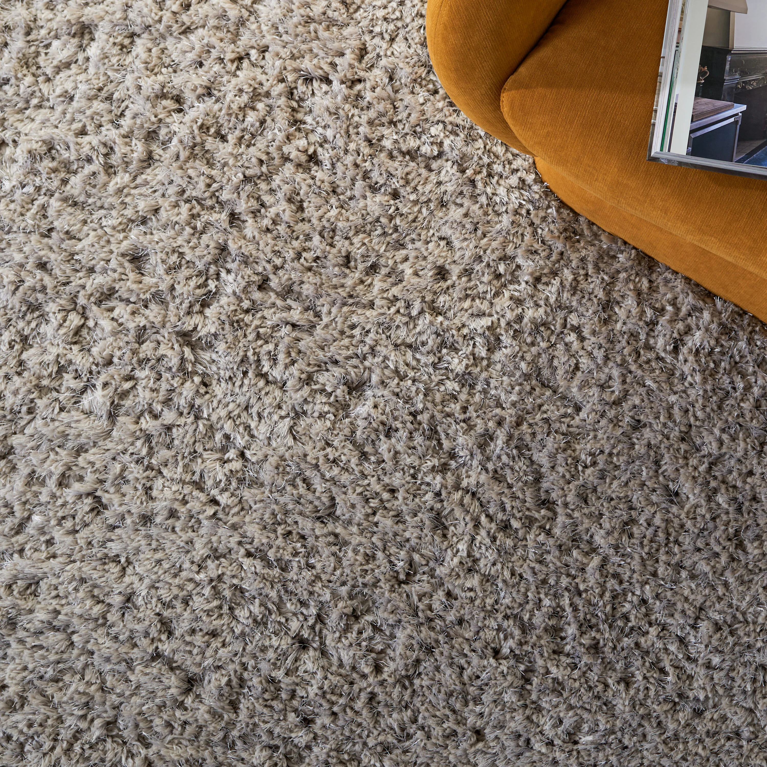 Safavieh Florence Shag Area Rug, 4 x 6, Silver, Handcrafted Indoor - Image 6
