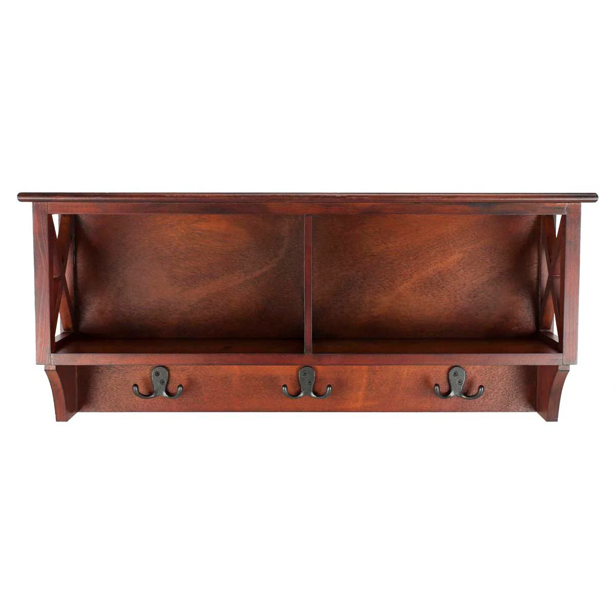 Safavieh Freya Hanging Storage Wall Rack (Cherry) - 28 x 5.9 x 12 in