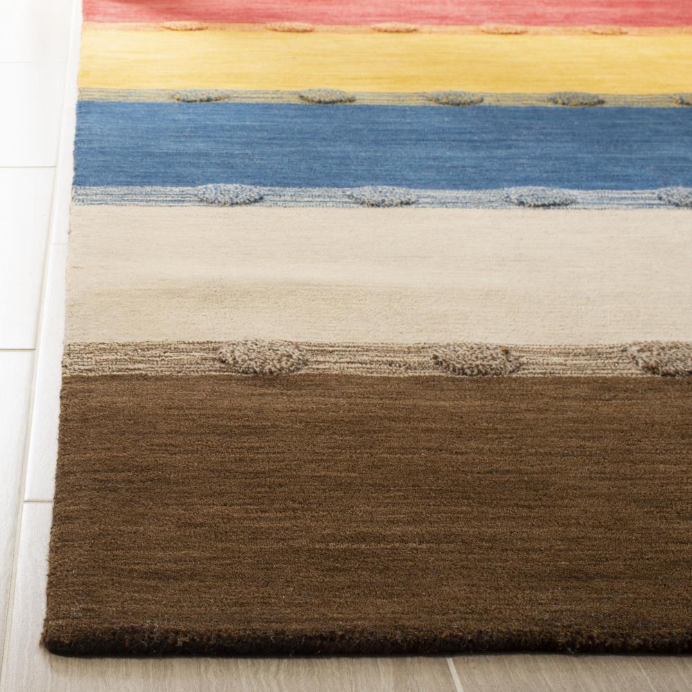 Safavieh Himalaya Kanto 2 x 8 Beige/Multi Indoor Stripe Handcrafted Runner - Image 3