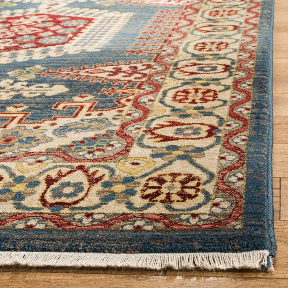 Safavieh Kashan Gayla 5 x 7 Navy Blue/Ivory Indoor Floral/Botanical Oriental Area Rug - Image 3