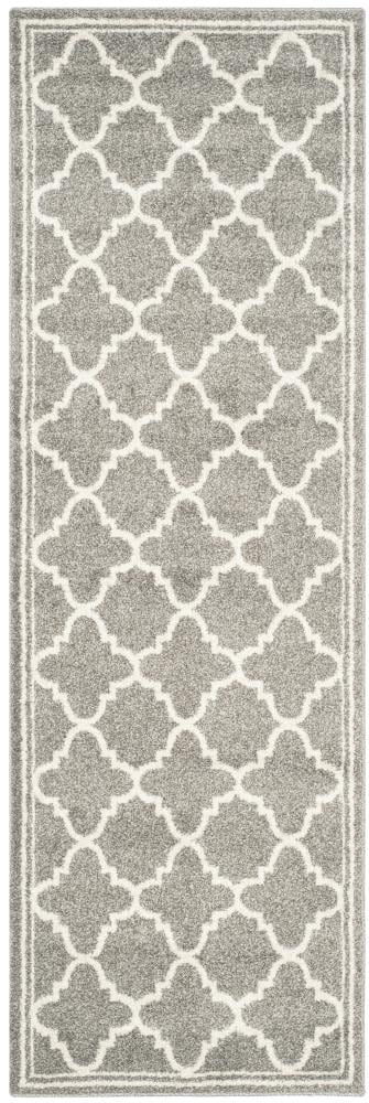Safavieh Kelly 2 x 13 Dark Gray/Beige Indoor Trellis Runner Rug