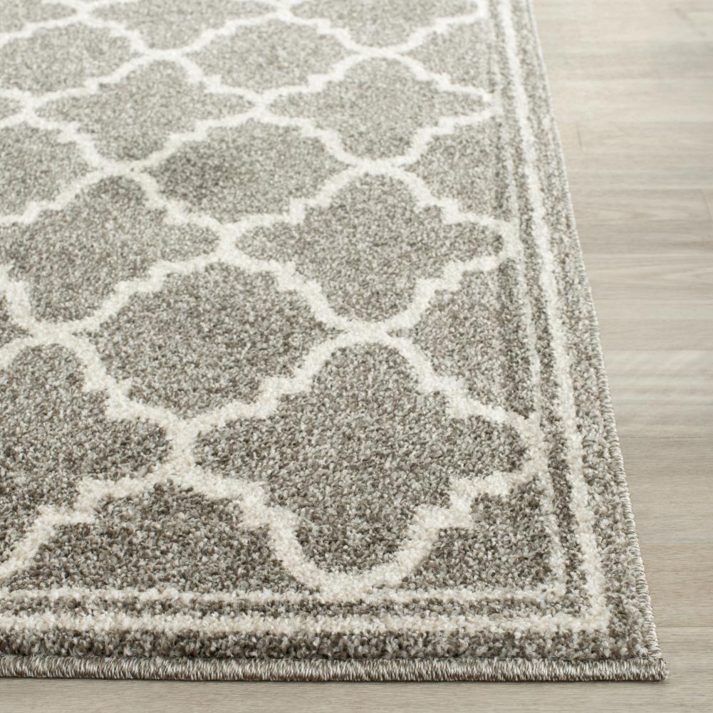 Safavieh Kelly 2 x 13 Dark Gray/Beige Indoor Trellis Runner Rug - Image 3