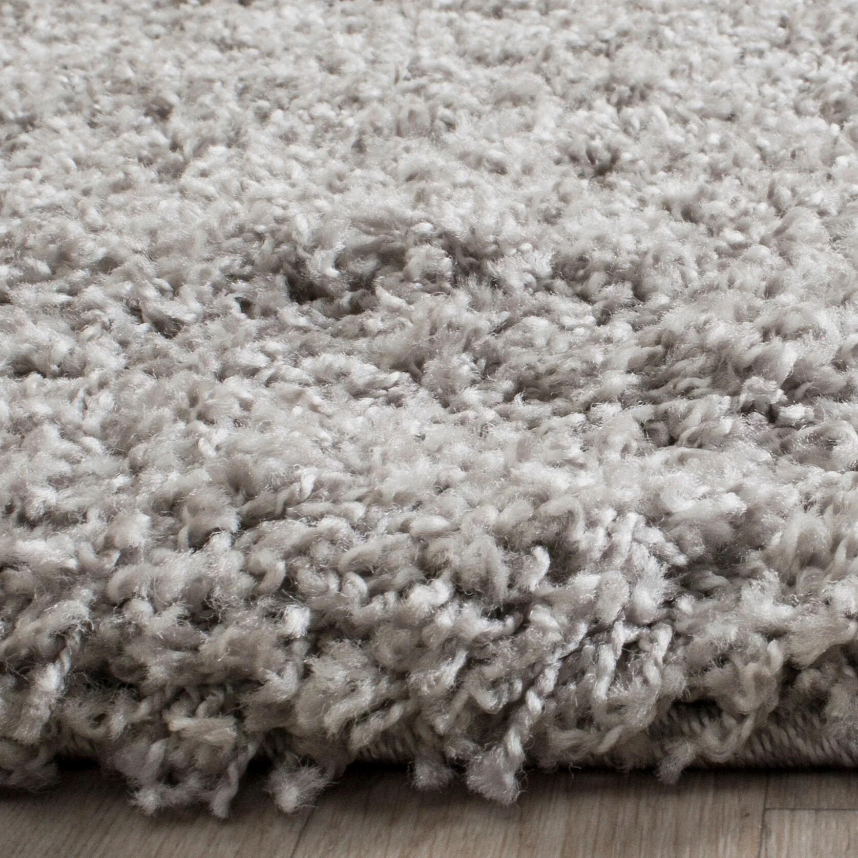 Safavieh Laguna Shag 8 x 10 Silver Indoor Solid Area Rug - Image 3