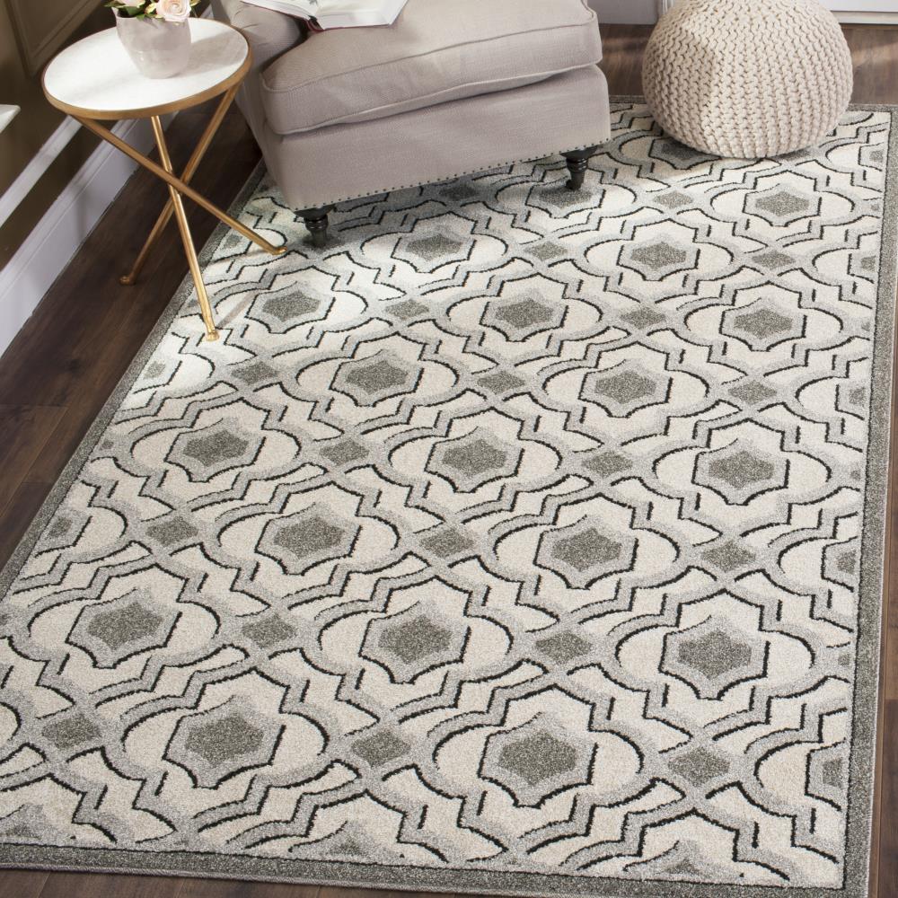 Safavieh Laval 6 x 9 Ivory/Gray Indoor/Outdoor Geometric Area Rug - Image 2