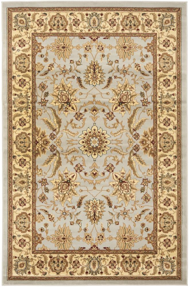 Safavieh Lyndhurst Agra 6 x 9 Gray/Beige Indoor Floral/Botanical Oriental Area Rug