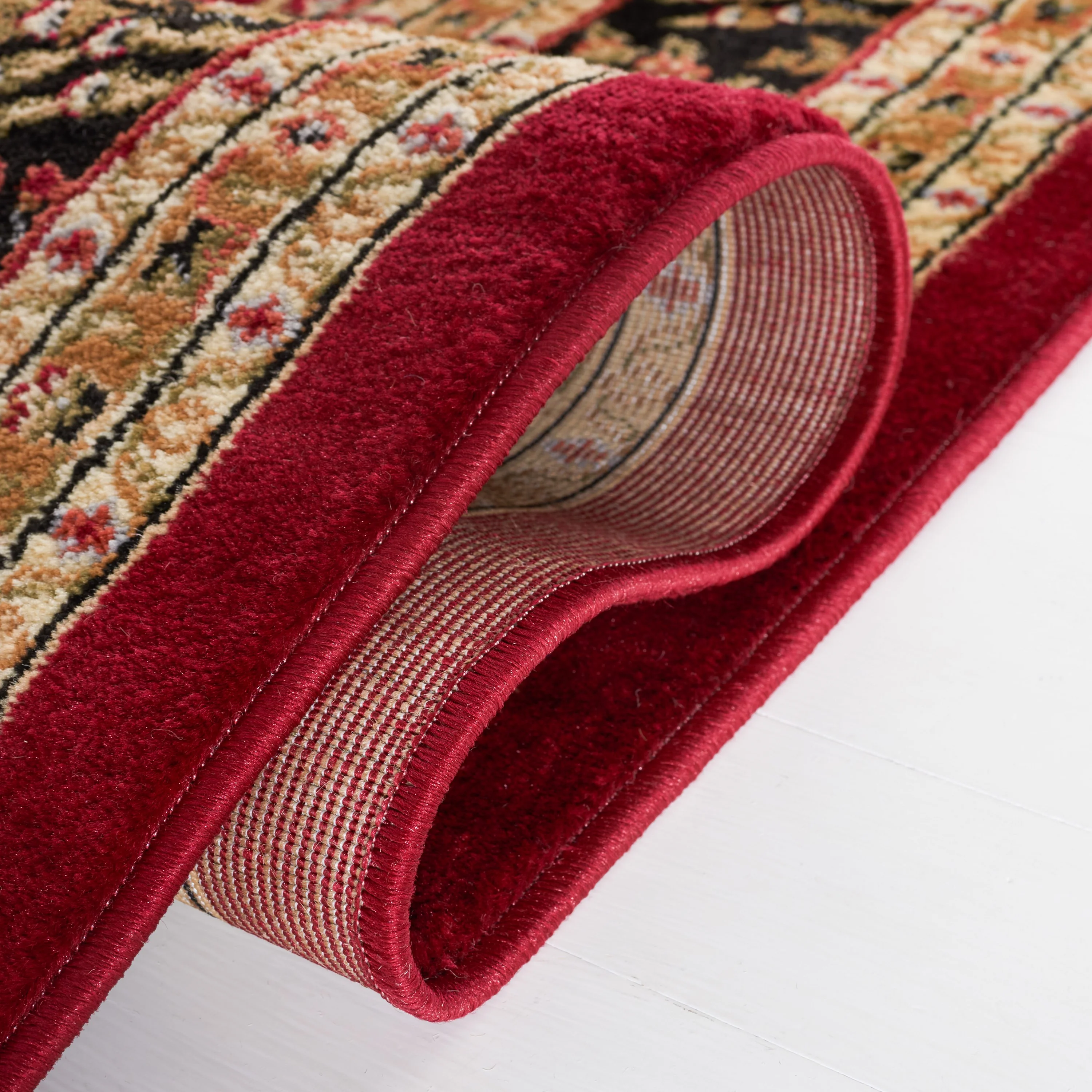Safavieh Lyndhurst Hamadan 6 x 9 Red/Black Indoor Floral/Botanical Oriental Area Rug - Image 5