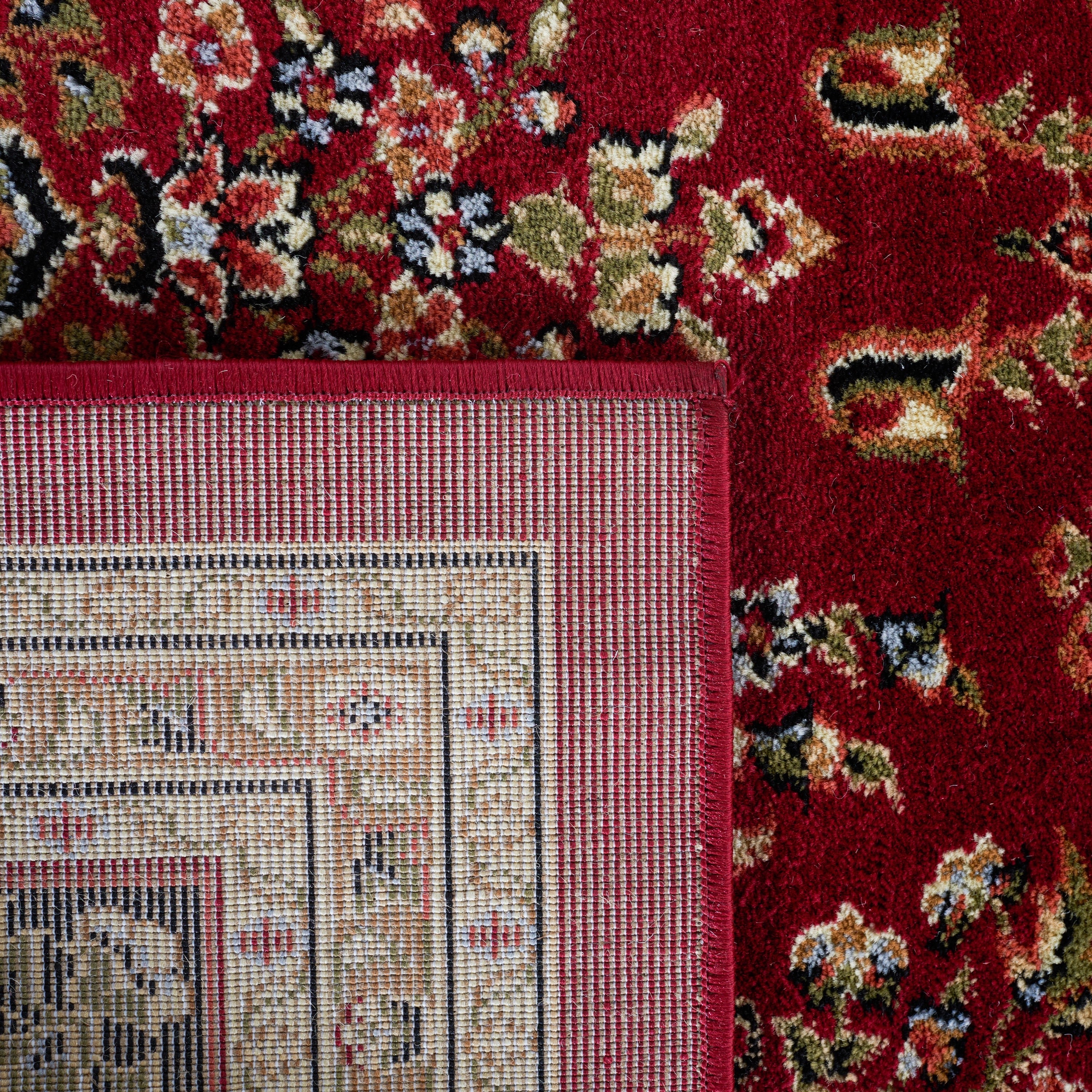Safavieh Lyndhurst Hamadan 6 x 9 Red/Black Indoor Floral/Botanical Oriental Area Rug - Image 7