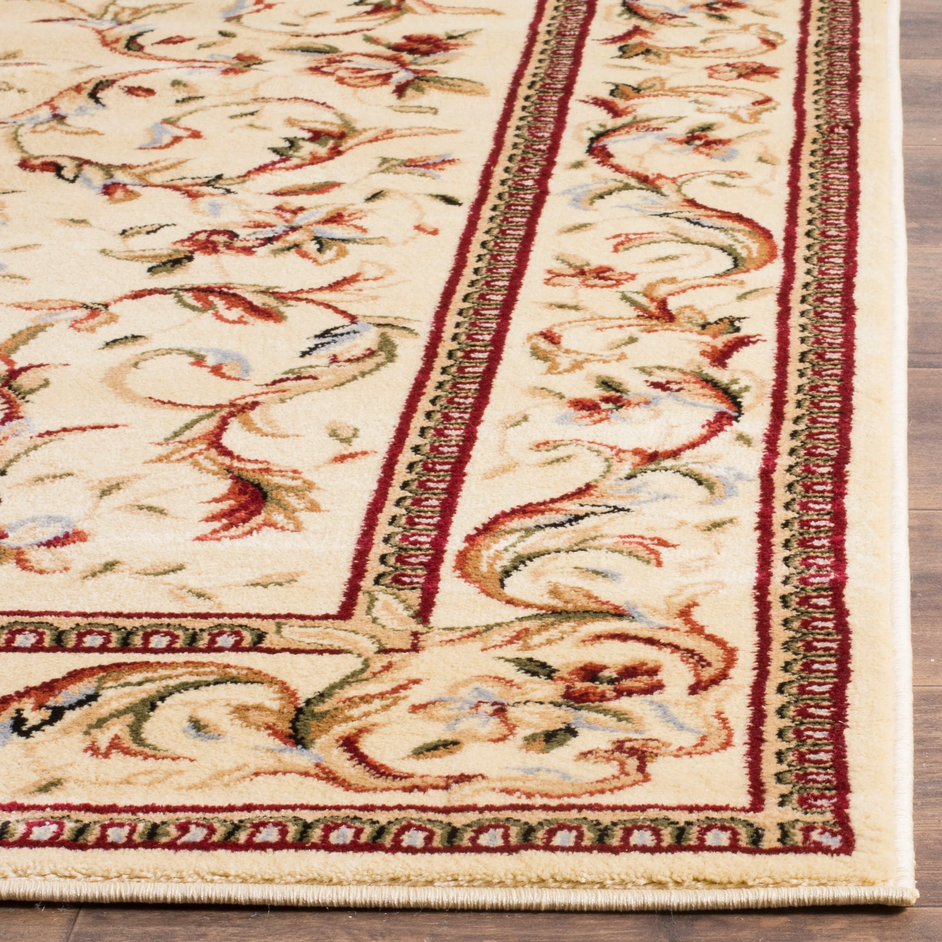 Safavieh Lyndhurst Lyon 10 x 10 Ivory/Ivory Square Indoor Floral/Botanical Oriental Area Rug - Image 3