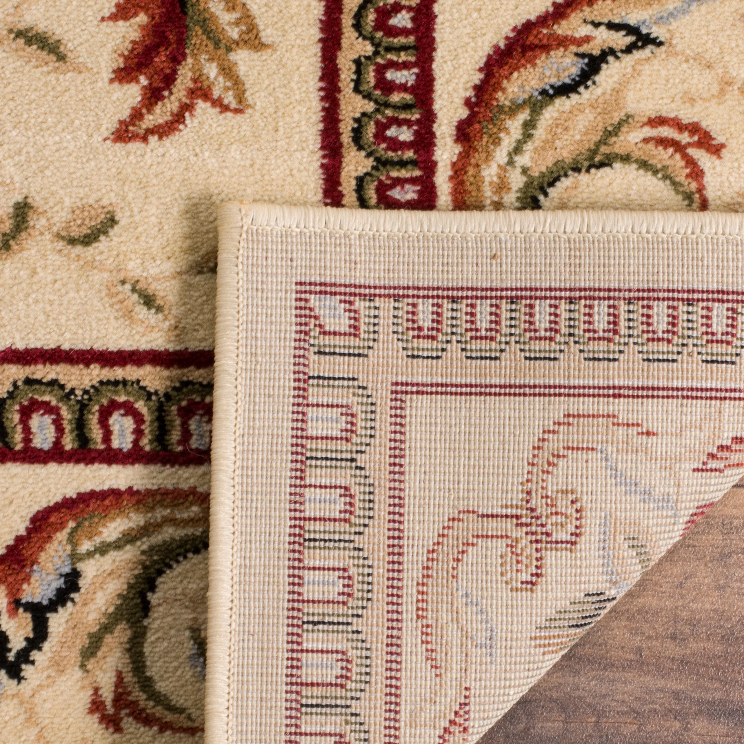 Safavieh Lyndhurst Lyon 10 x 10 Ivory/Ivory Square Indoor Floral/Botanical Oriental Area Rug - Image 4
