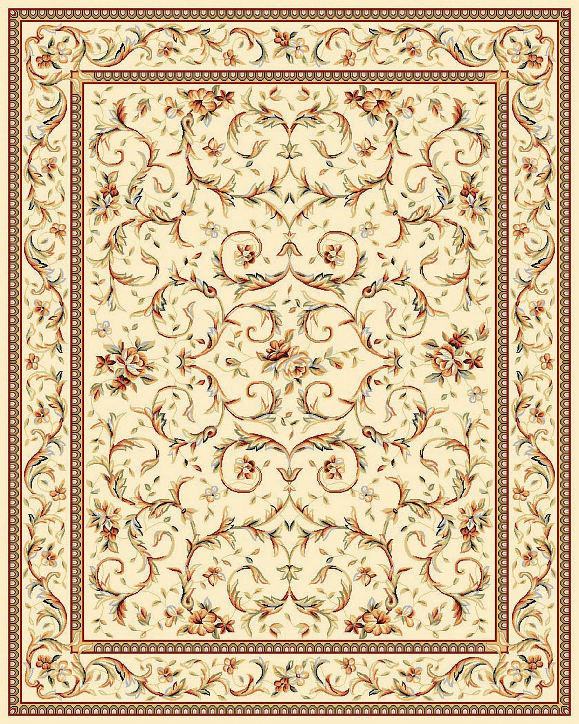 Safavieh Lyndhurst Lyon 10 x 14 Ivory/Ivory Indoor Floral/Botanical Oriental Area Rug - Image 2