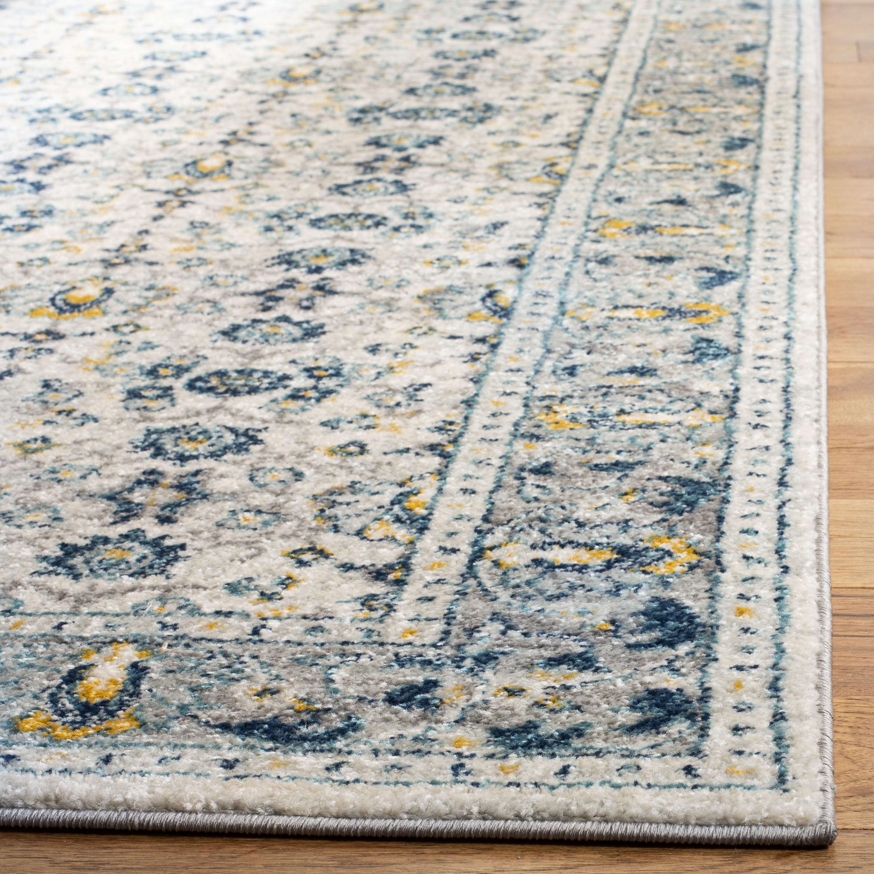 Safavieh Madison Khotan 5 x 8 Ivory/Navy Indoor Floral/Botanical Oriental Area Rug - Image 3