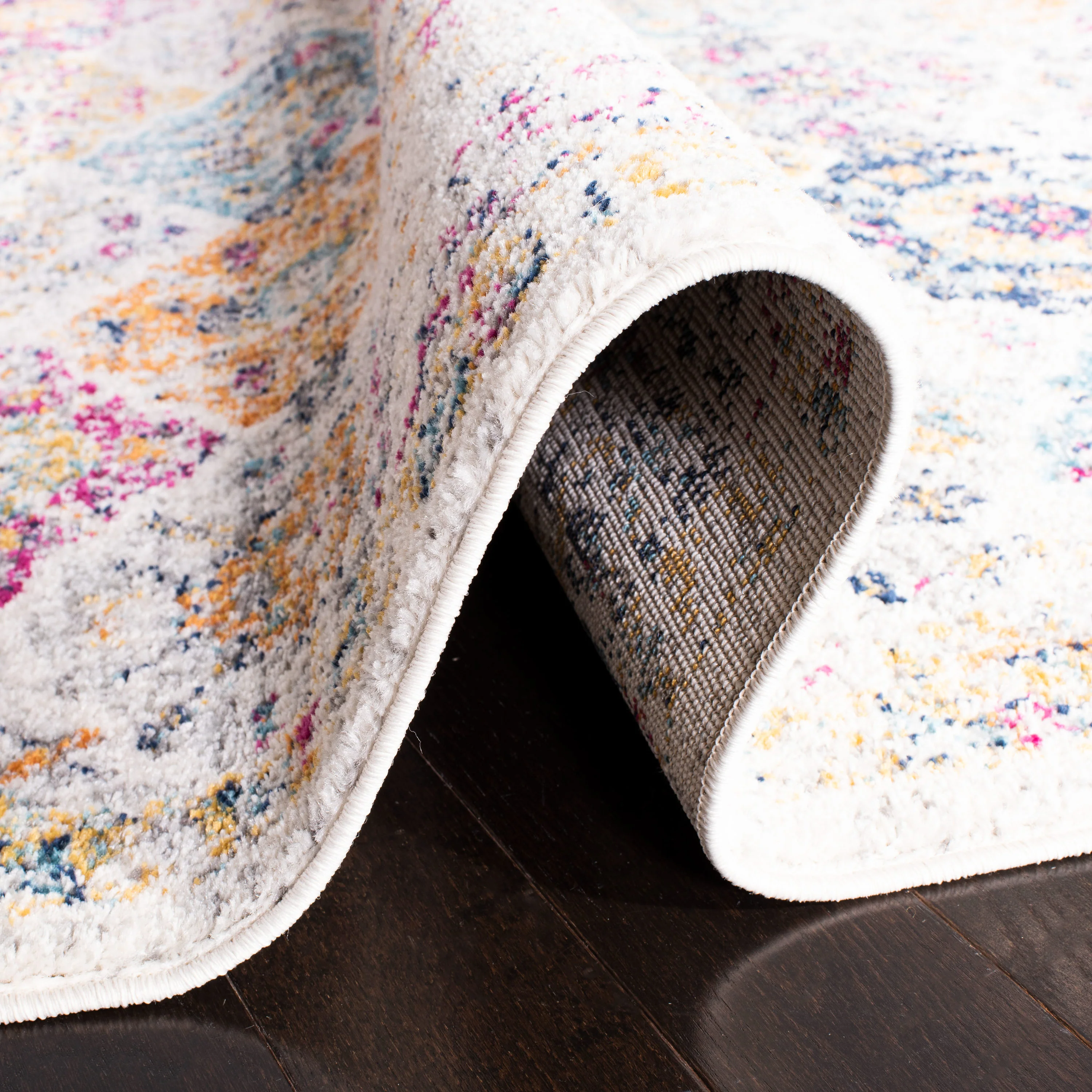 Safavieh Madison Lyton 2 x 12 Cream/Multi Indoor Distressed/Overdyed Vintage Runner Rug - Image 5