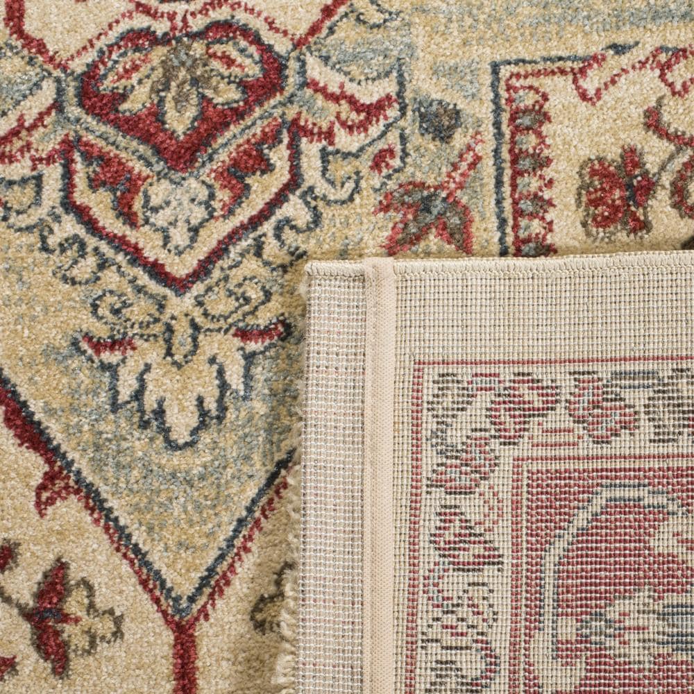 Safavieh Mahal Zaloa 5 x 8 Creme/Red Indoor Floral/Botanical Oriental Area Rug - Image 4