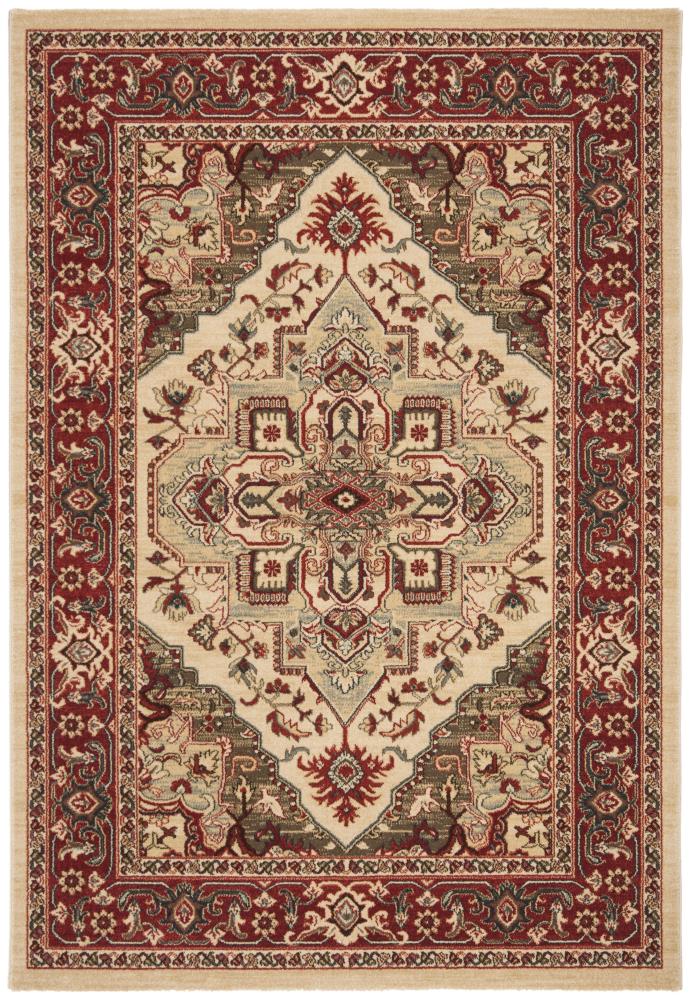 Safavieh Mahal Zaloa 8 x 11 Creme/Red Indoor Floral/Botanical Oriental Area Rug