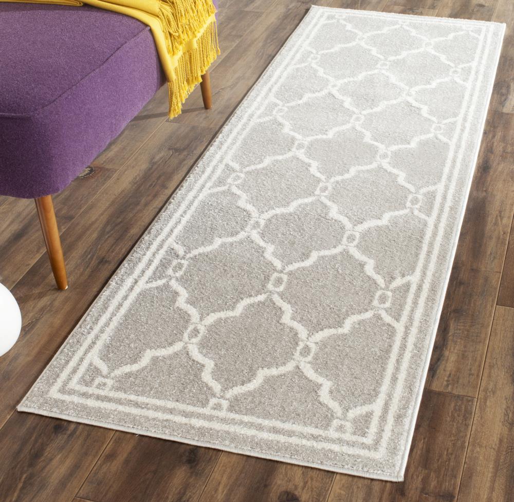 Safavieh Marion 2 ft. 3 in. x 21 ft. Gray/Ivory Indoor Trellis Runner Rug - Image 2