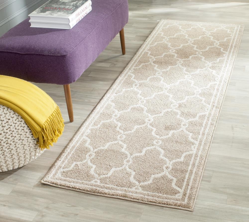Safavieh Marion 2 x 9 Wheat/Beige Indoor/Outdoor Trellis Runner