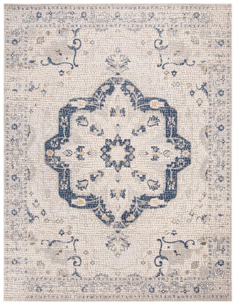 Safavieh Marseille Karmin 8 x 10 Navy/Ivory Indoor Abstract Oriental Area Rug