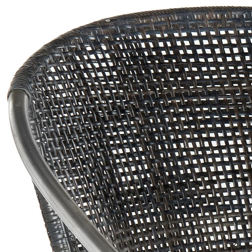 Safavieh Melita Coastal Side Chairs, Set of 2 – Black Rattan Seat/Back, Metal Frame - Image 5