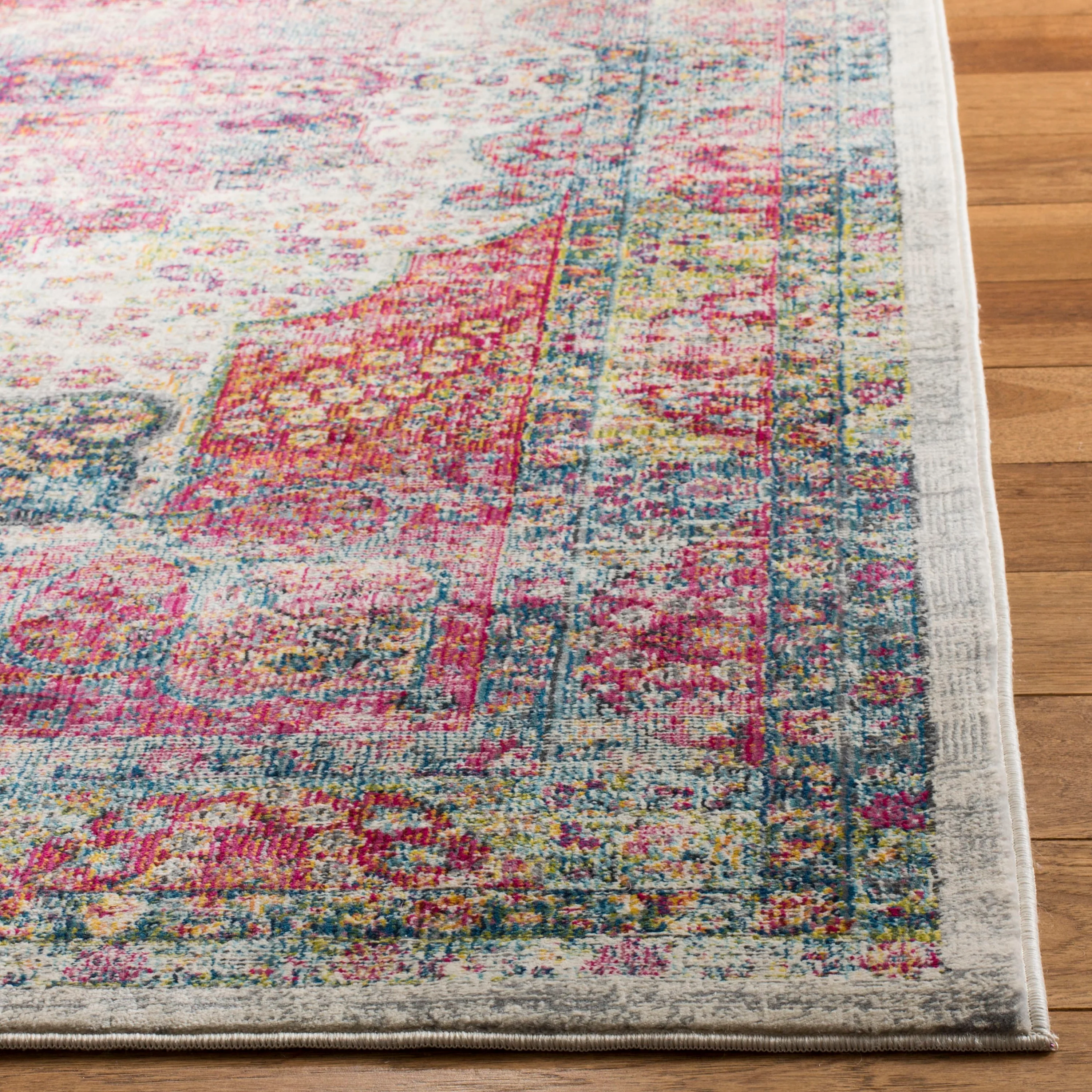 Safavieh Merlot Angra 2 x 8 Cream/Multi Indoor Floral/Botanical Oriental Runner - Image 3