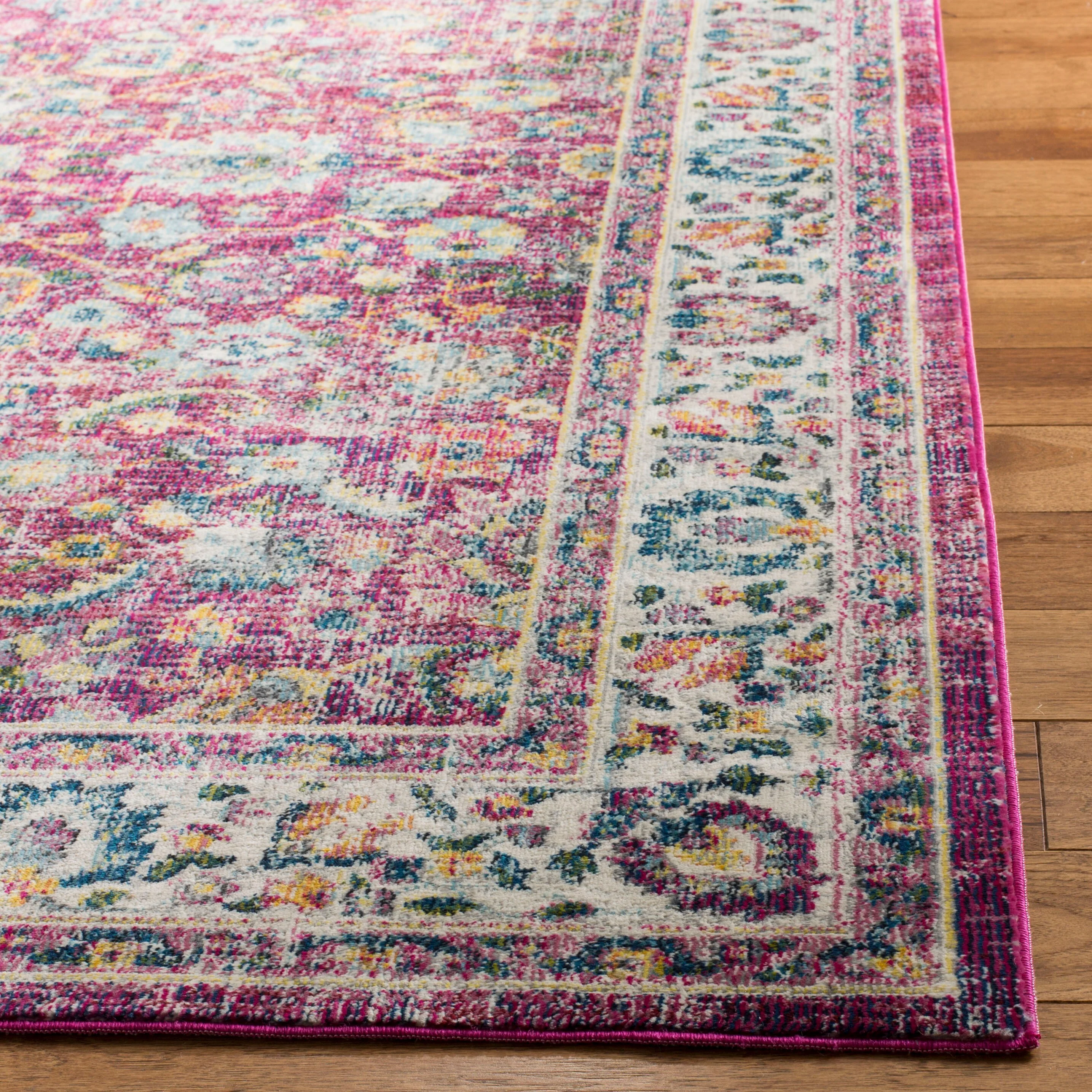 Safavieh Merlot Zoria 9 x 12 Red/Multi Indoor Floral/Botanical Oriental Area Rug - Image 3