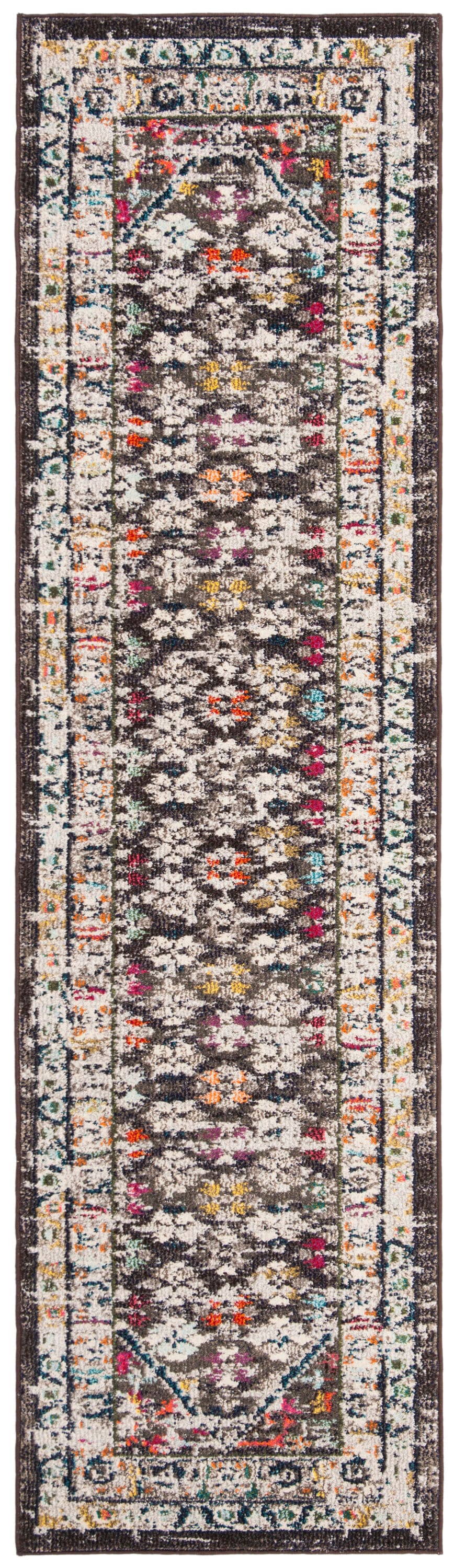Safavieh Monaco Boule 2-ft 2-in x 8-ft Brown/Gray Indoor Floral/Botanical Vintage Runner Rug - Image 2