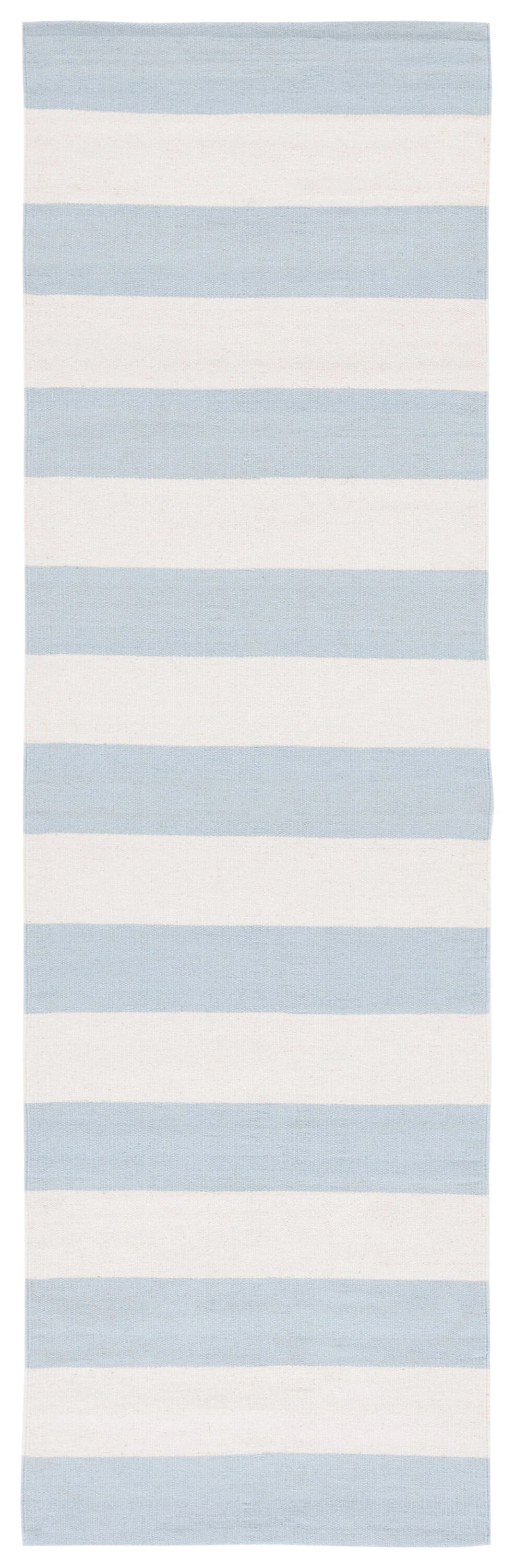 Safavieh Montauk Maslin 2 x 12 Sky Blue/Ivory Indoor Stripe Coastal Handcrafted Runner - Image 2