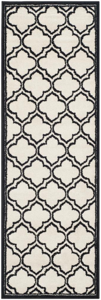 Safavieh Moroccan 2 x 7 Ivory/Anthracite Indoor Trellis Runner Rug