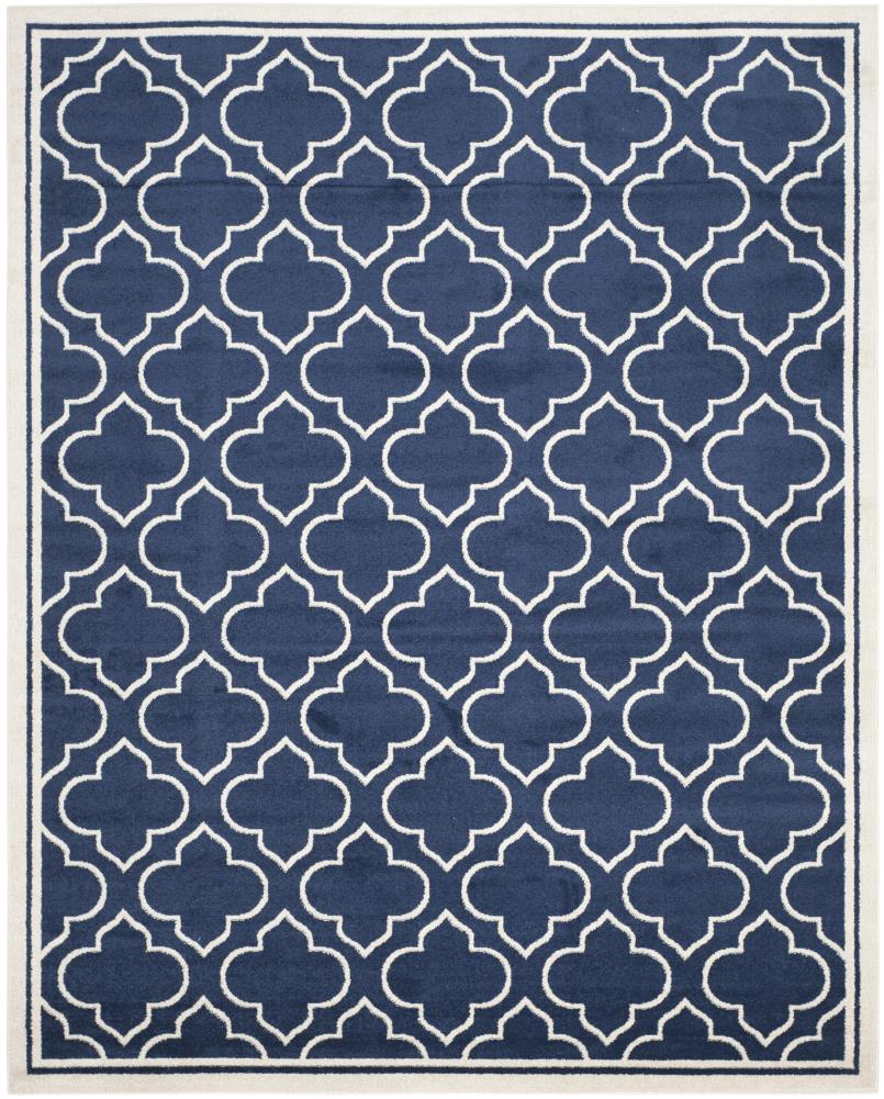 Safavieh Moroccan 9 x 12 Navy/Ivory Indoor Trellis Area Rug