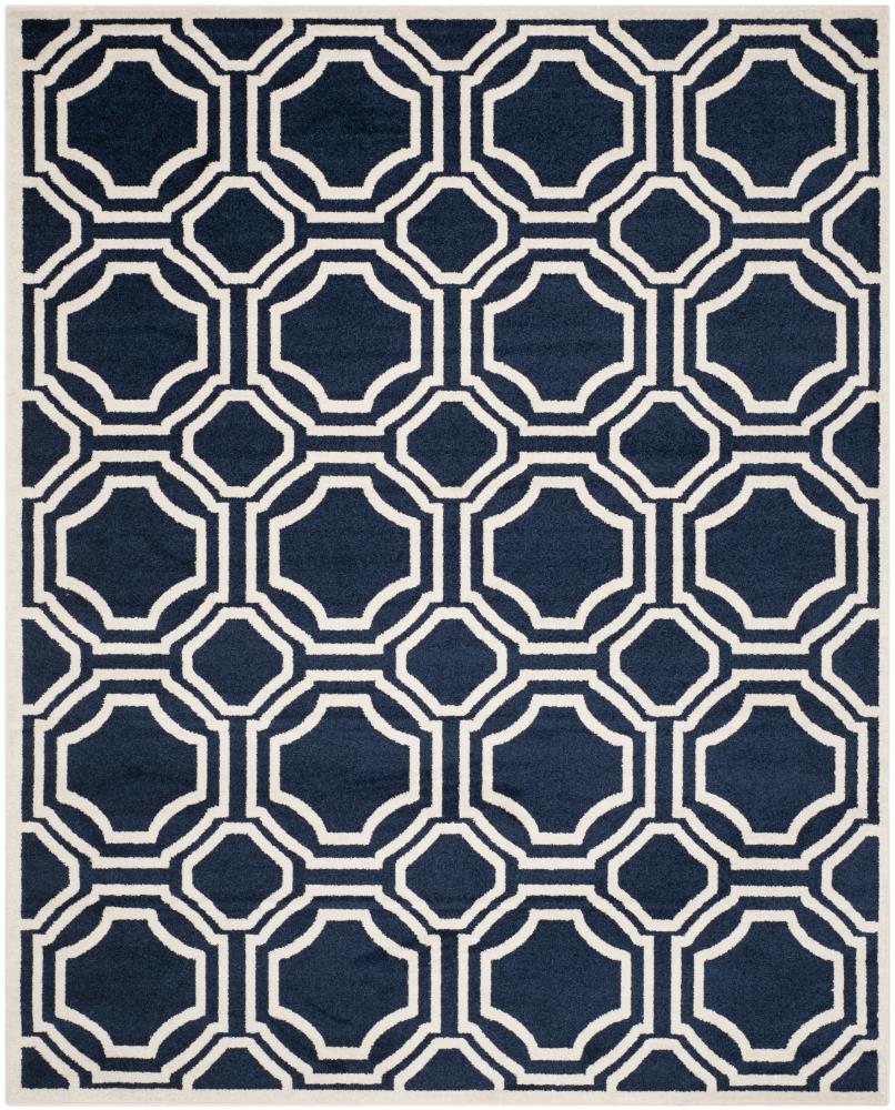 Safavieh Mosaic 11 x 16 Navy/Ivory Indoor/Outdoor Trellis Area Rug