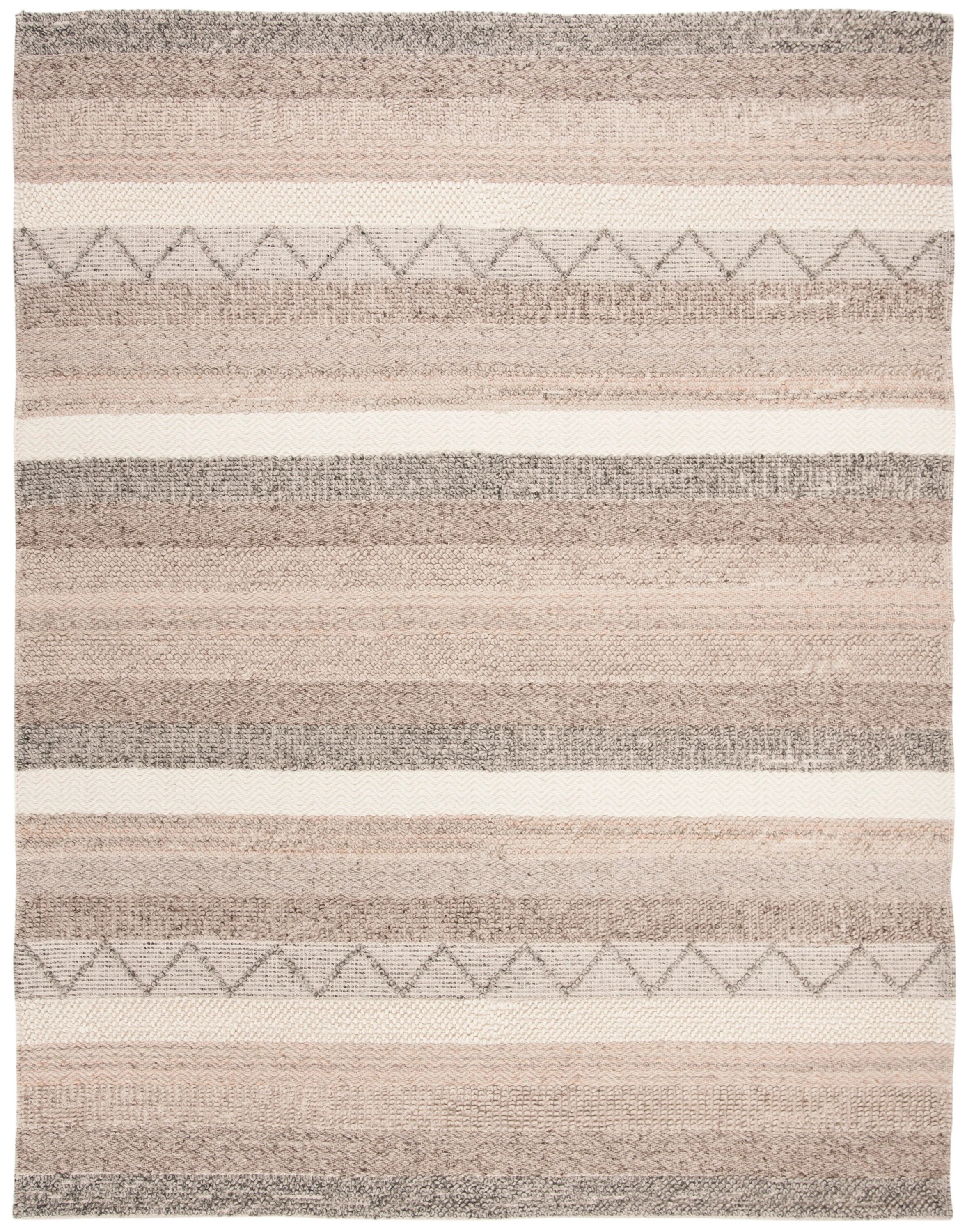 Safavieh Natura Denali 9 x 12 Beige Indoor Stripe Coastal Handcrafted Wool Area Rug - Image 2