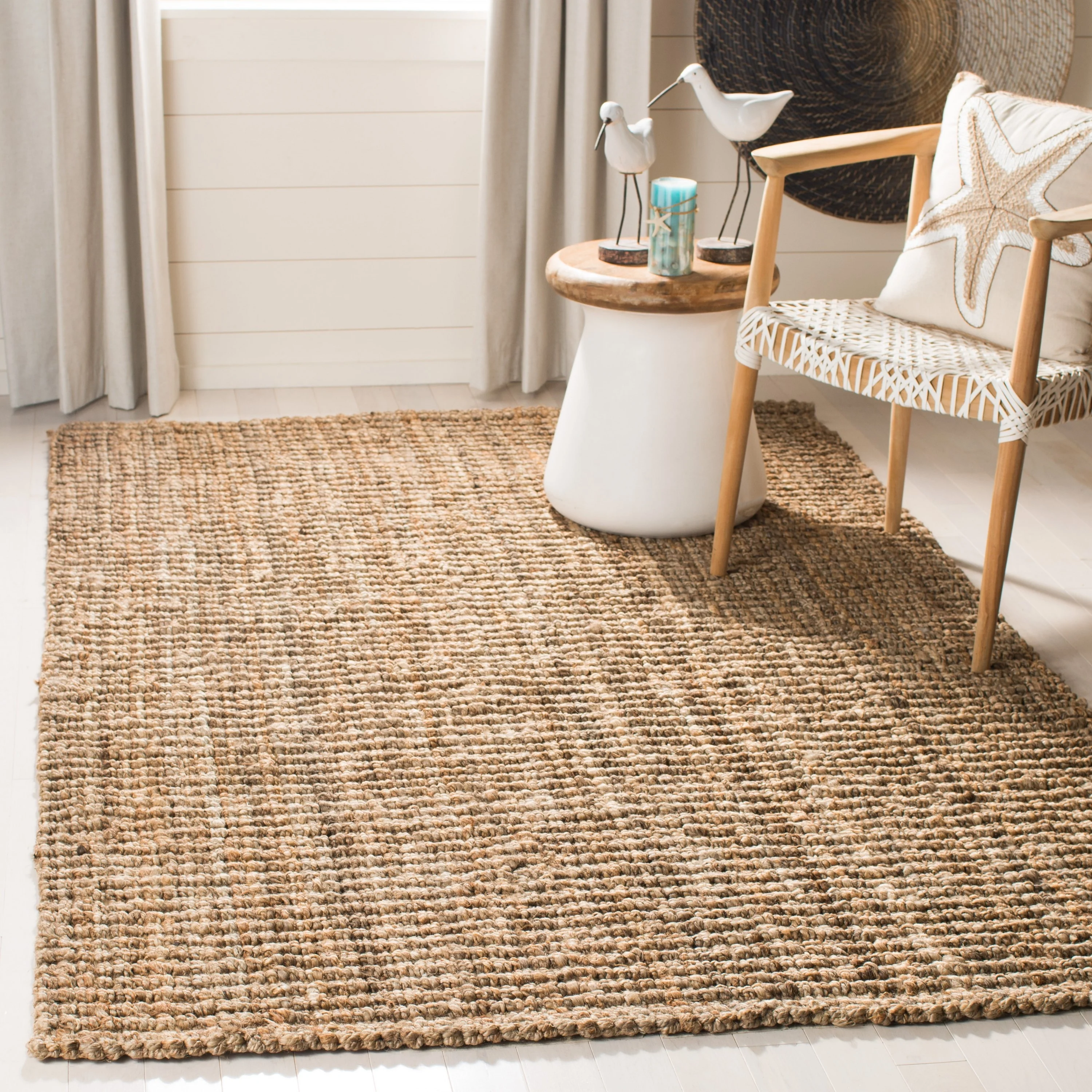 Safavieh Natural Fiber Bellport 8 x 10 Natural Indoor Solid Coastal Handcrafted Area Rug - Image 5