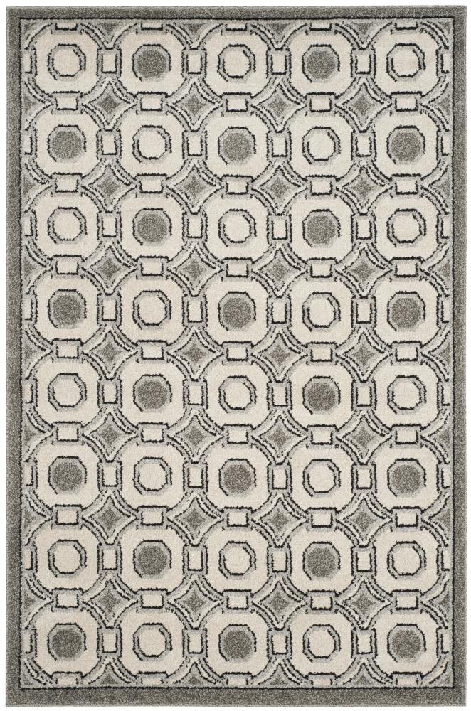 Safavieh Oka 4 x 6 Ivory/Gray Indoor/Outdoor Geometric Area Rug